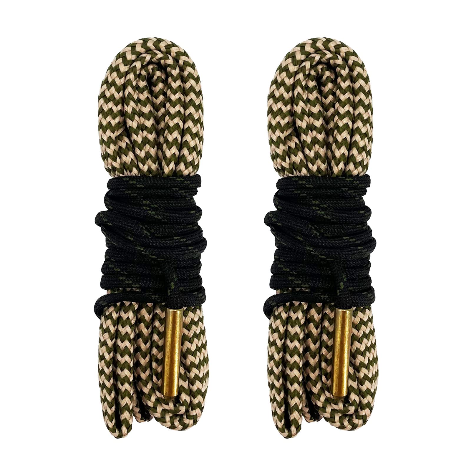 2 Pack Gun Cleaning Snake - Rifle Bore Cleaning Rope for Pistol, Handgun, Shotgun - Fits .22, .223, 5.56mm, .380, 9mm, 12GA, .308, .357, .44, .45 Caliber - Perfect for Range Day, Hunting & Firearm Maintenance