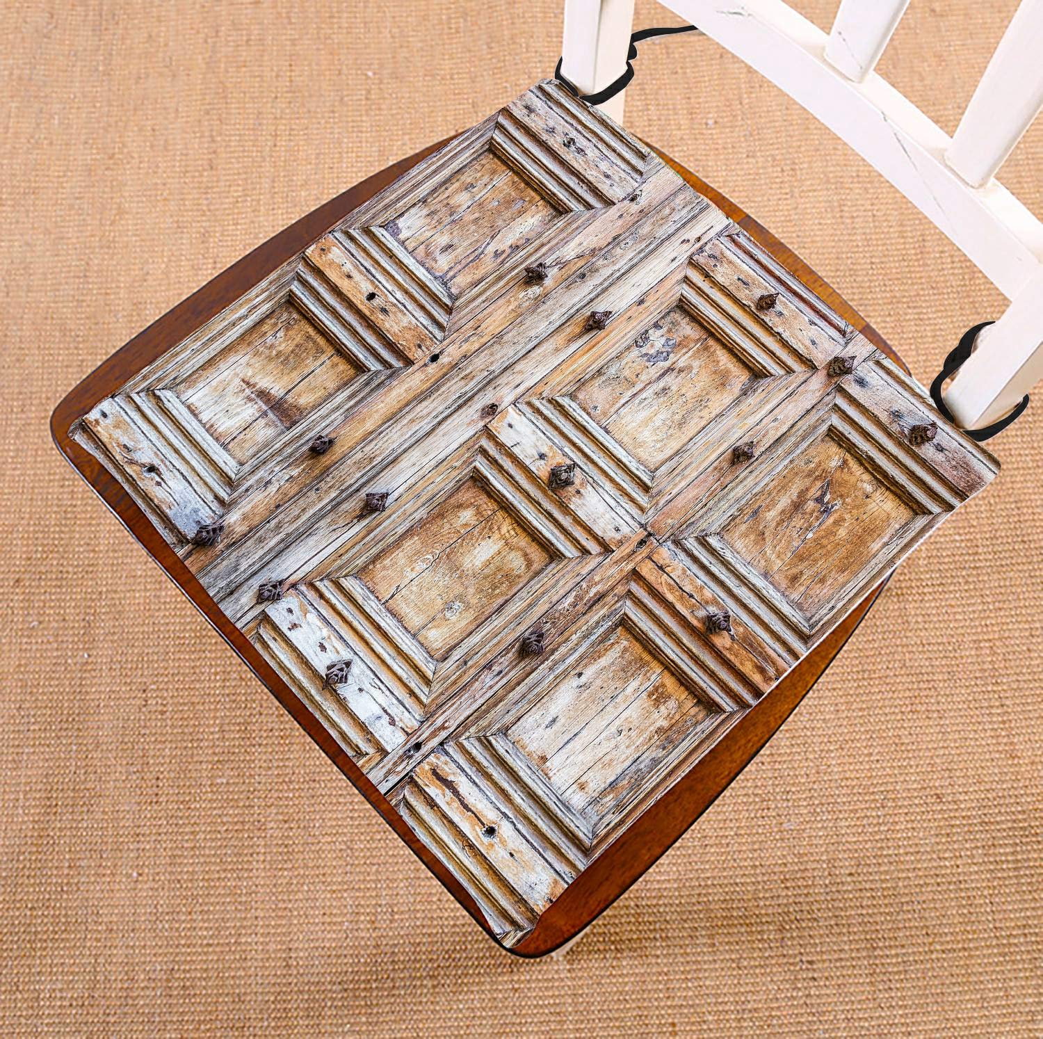 Vintage Wooden Door Bed Runner Scarf - 20x95 Inch Rustic Bed Decor for Farmhouse, Boho & Shabby Chic Bedrooms - Perfect for Dressing Up Your Bed or as a Cozy Throw Blanket