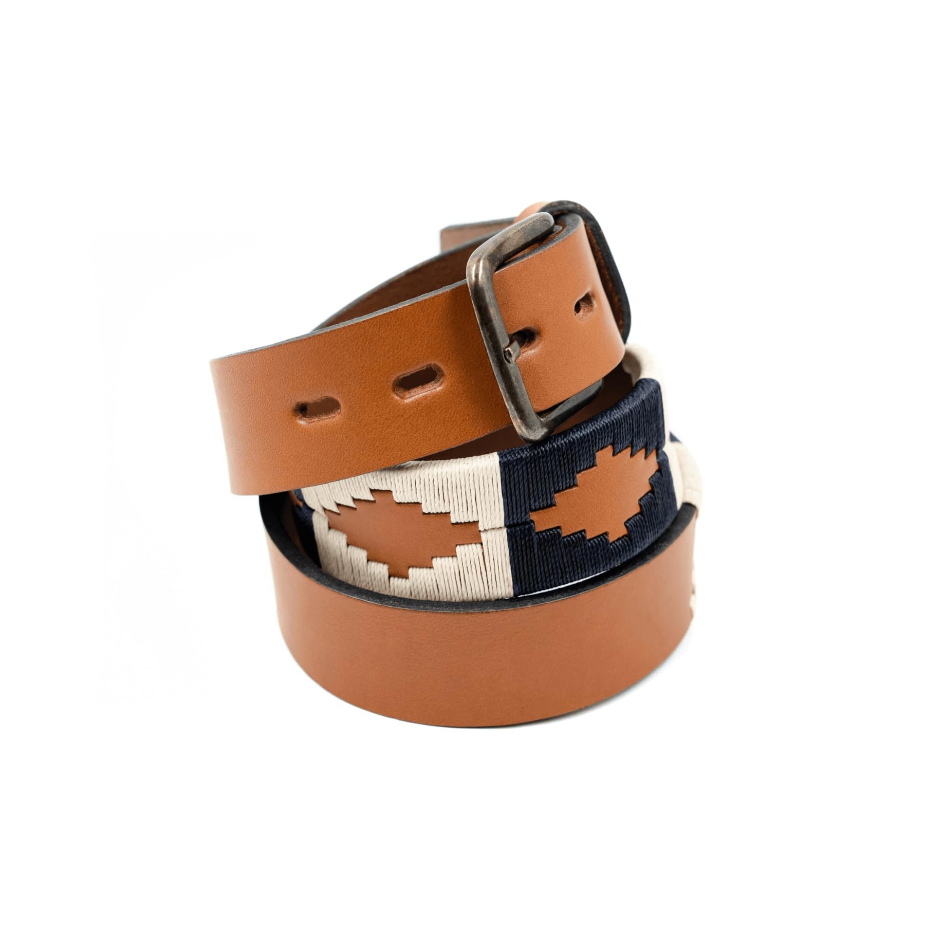 Premium Hand-Stitched Leather Polo Belt for Men - Classic Dress & Casual Style - Perfect for Office, Wedding & Everyday Wear