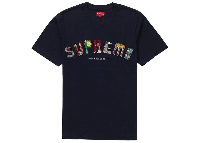 City Arc Tee - Soft Cotton Crewneck T-Shirt for Men & Women (Navy Blue) | Casual Everyday Wear, Street Style, Urban Fashion