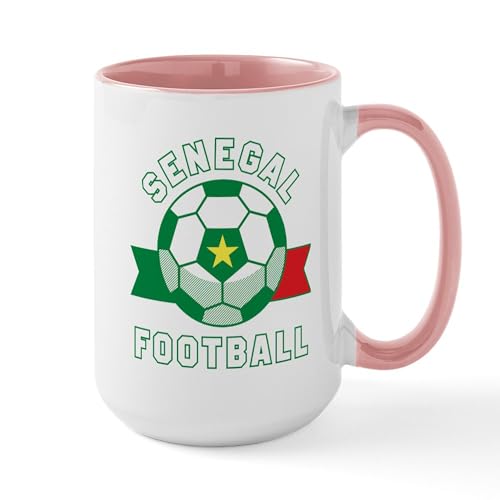 White/Pink Inside - Senegal Football Mugs