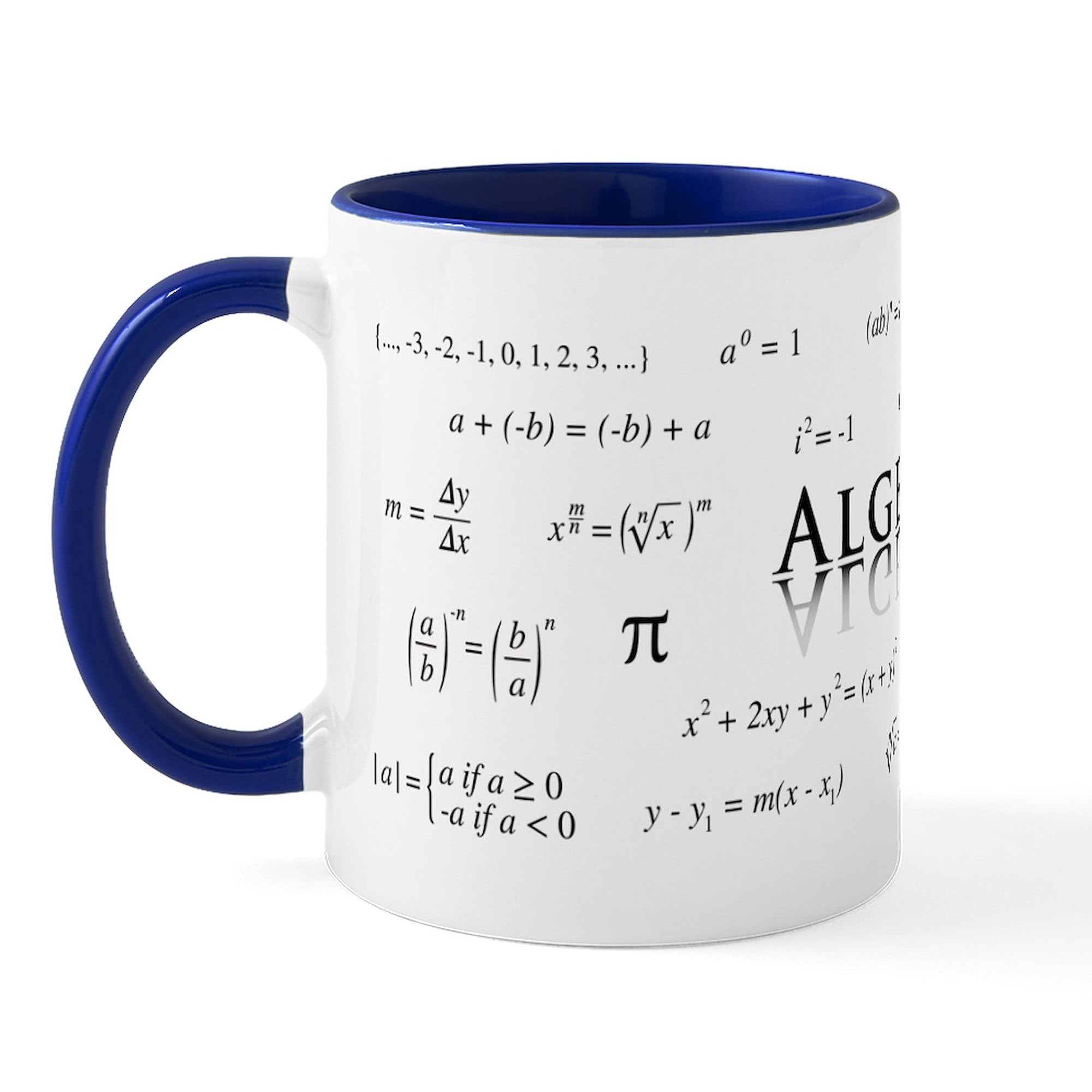 Algebra Equations Ceramic Coffee Mug 11 oz (325 ml) - Perfect for Math Teachers, Students & Science Lovers - Great Gift for Classroom, Office or Home Use