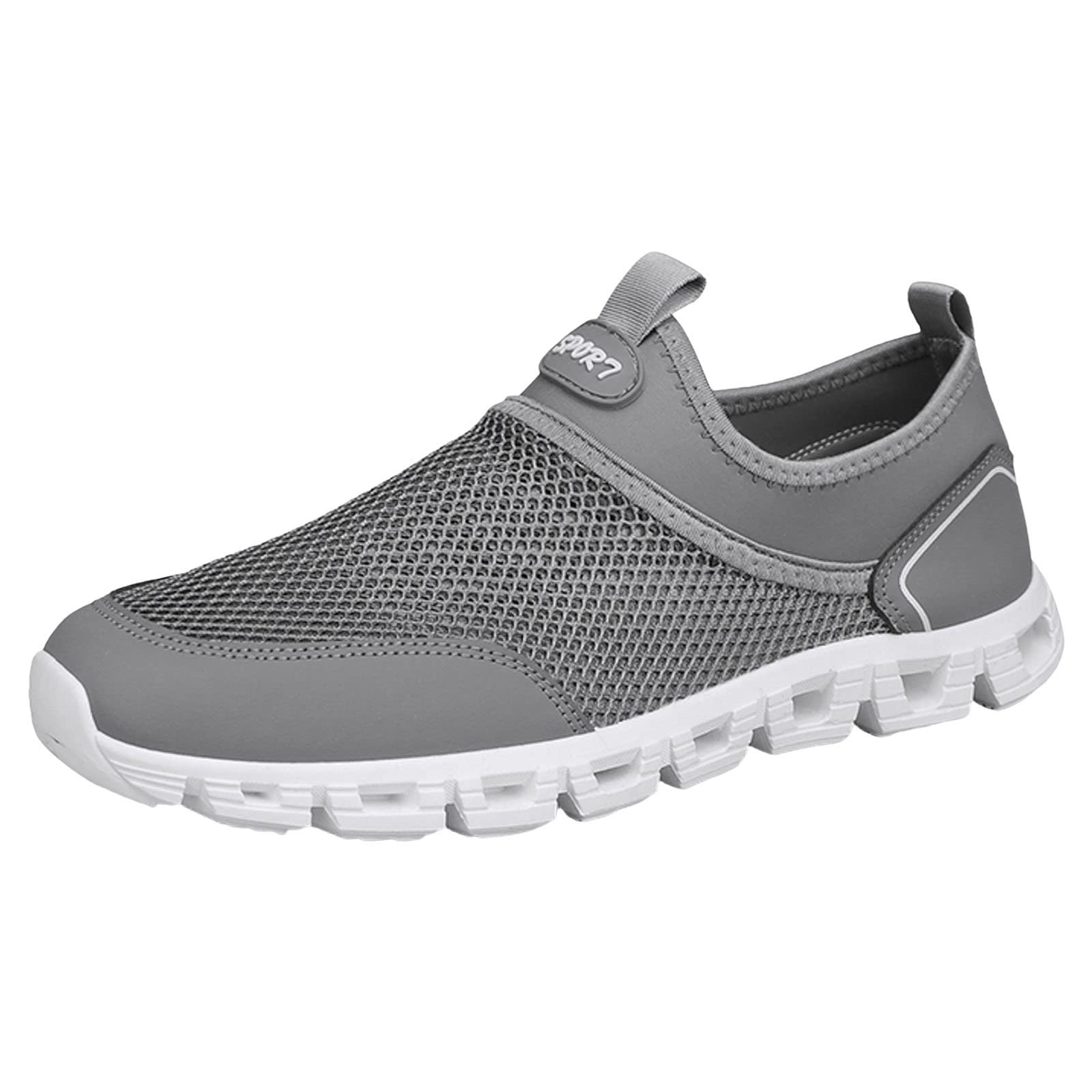 **Men's Connon Trail Shoes - Best Gym, Beach & Sailing Shoes - Size 14 Platform Deck Shoes for Height Increase - Grey Slides | Perfect for Workouts, Outdoor Adventures & Casual Wear**