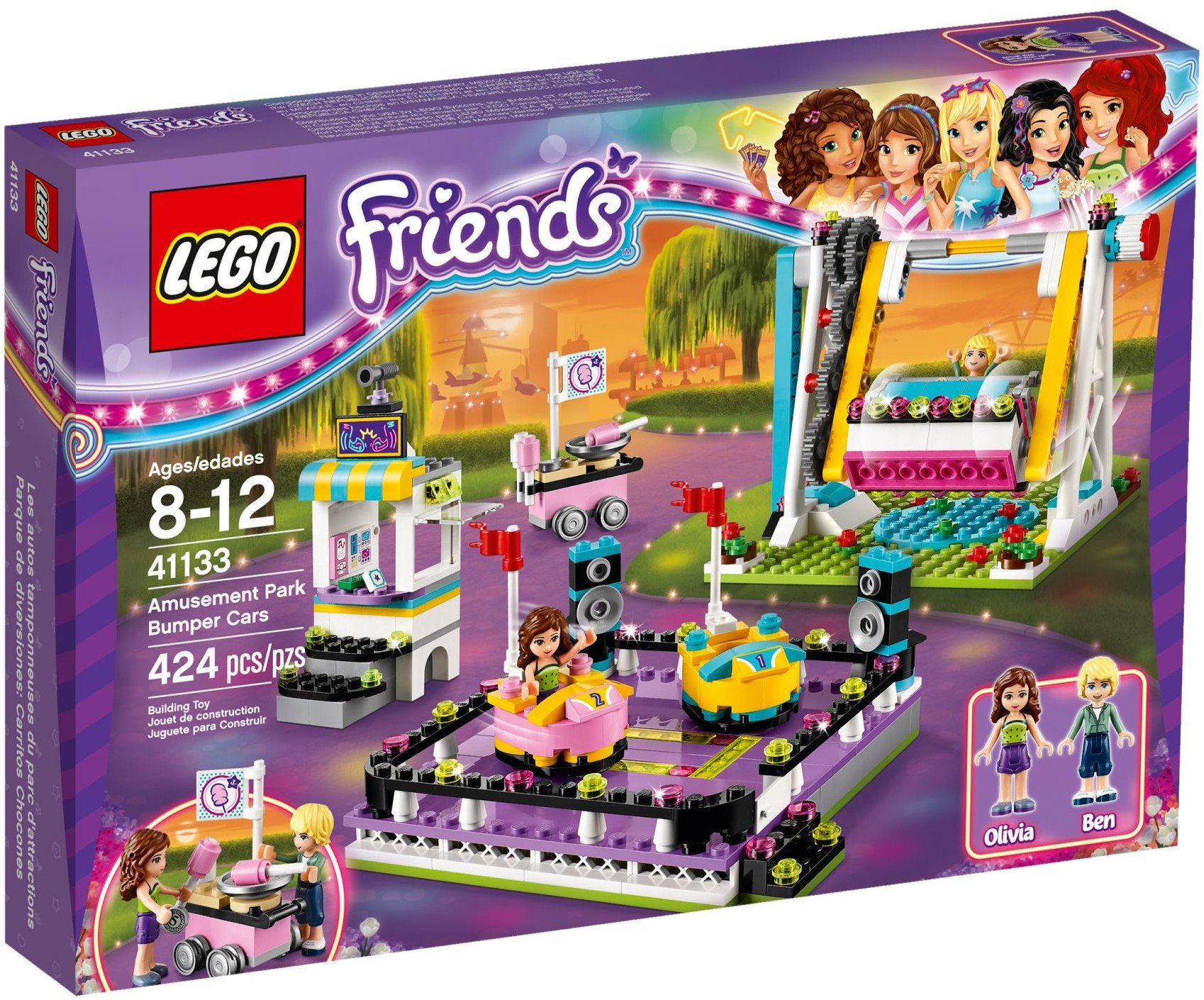 LEGO 41133 Friends Amusement Park Bumper Cars Building Toy Set - 235 Pieces, Multi-Color Creative Play for Kids Ages 6-12 | Perfect for Birthday Gifts & Pretend Theme Park Play