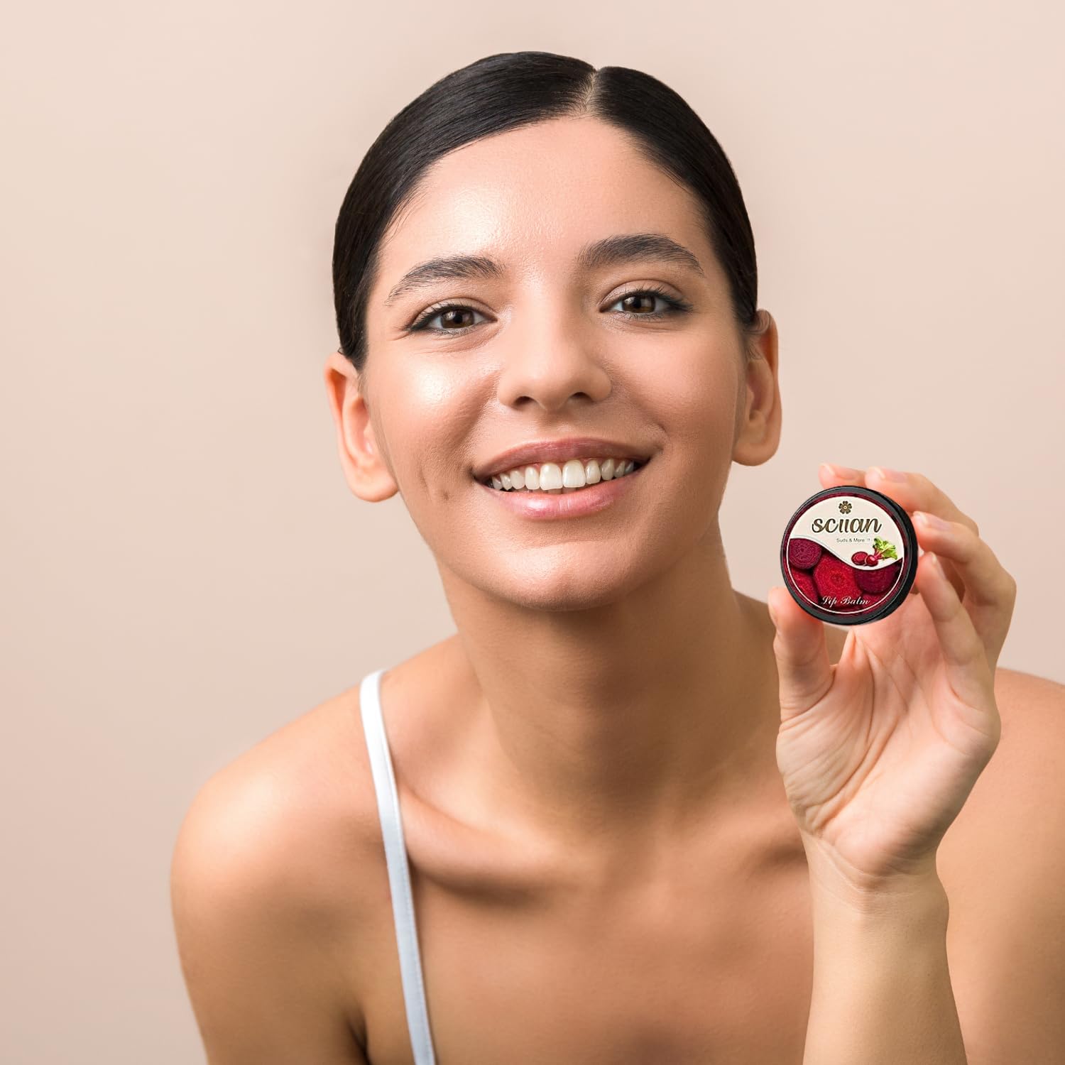 SCIIAN Herbal Beetroot Lip Balm - 10g | SPF Lip Balm for Dry & Chapped Lips | Lightening & Nourishing Lip Care with Vitamin E, Shea Butter & Jojoba Oil | Pack of 2 | Perfect for Daily Hydration, Sun Protection & Night Lip Treatment