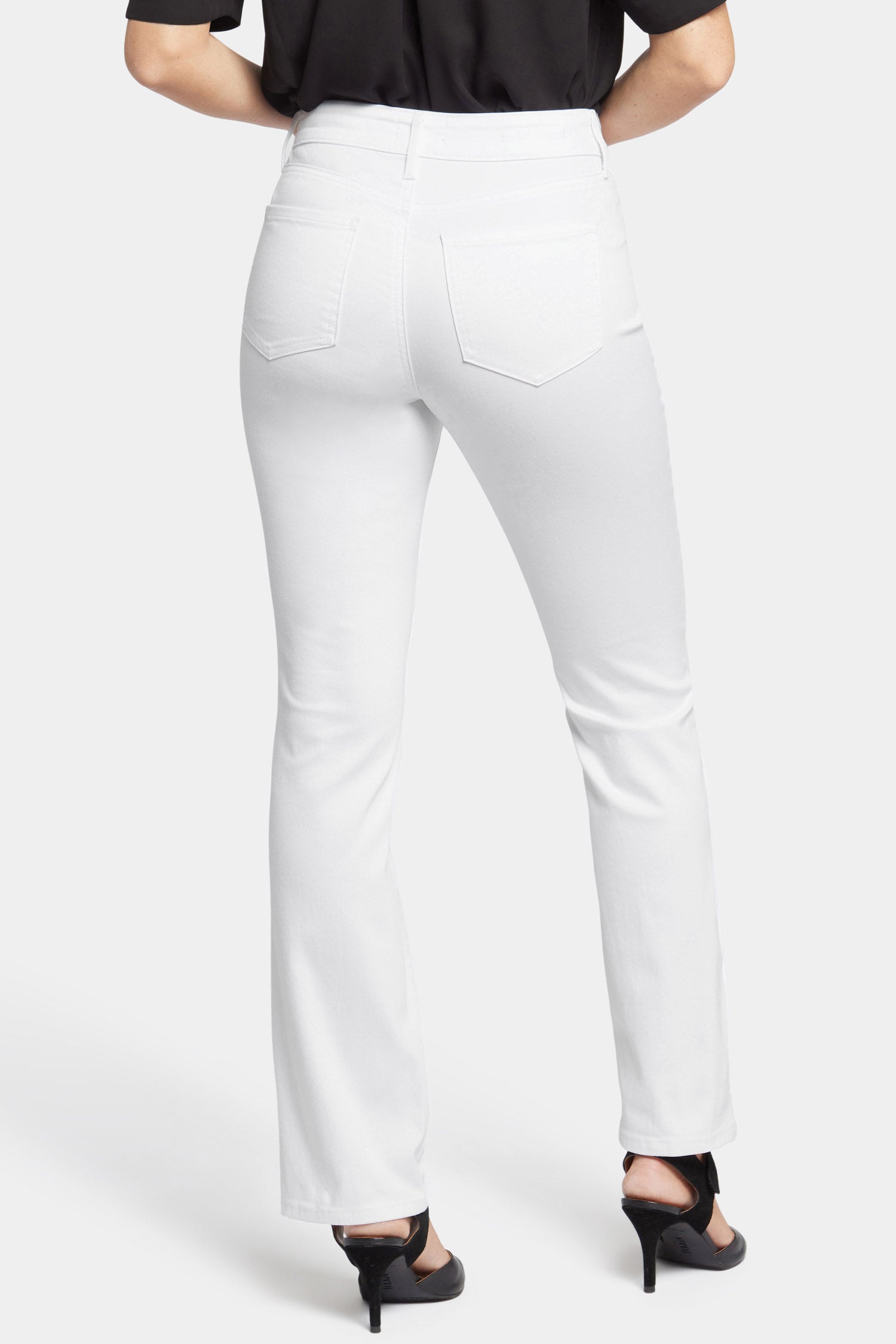 Ellison Straight Jeans for Women - High Waist Slim Fit Stretch Denim Pants in Optic White | Perfect for Casual Wear, Office & Date Nights
