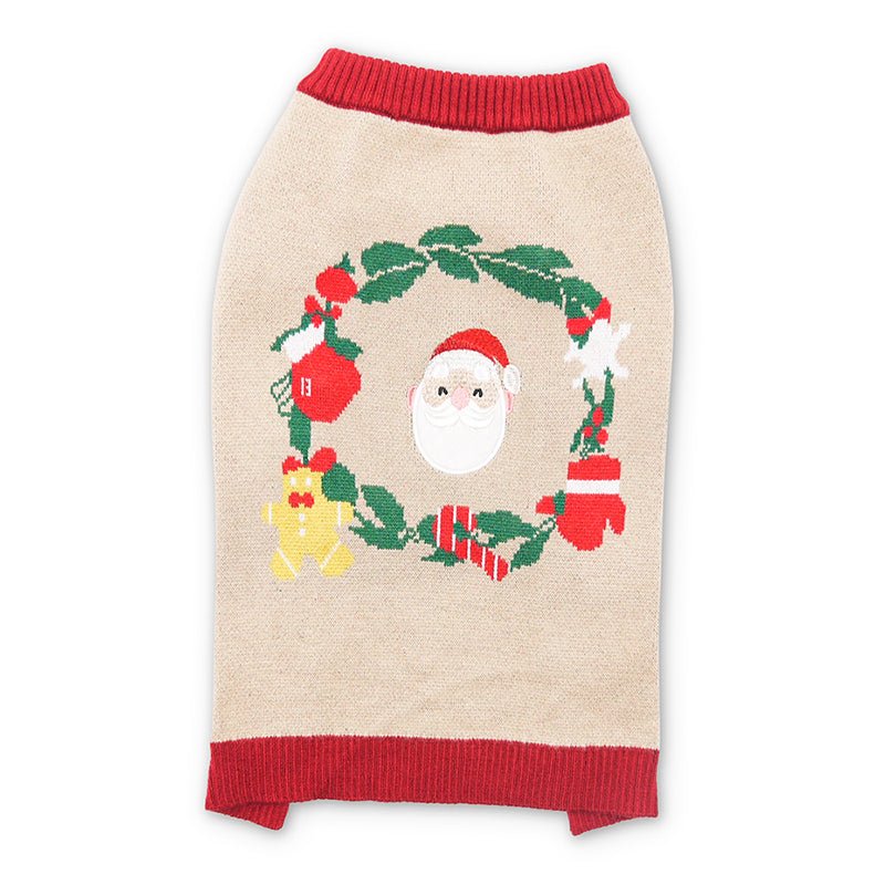 Festive Christmas Wreath Sweater - Holiday Knit Pullover with Embroidered Design - Perfect for Xmas Parties, Family Gatherings & Cozy Winter Days
