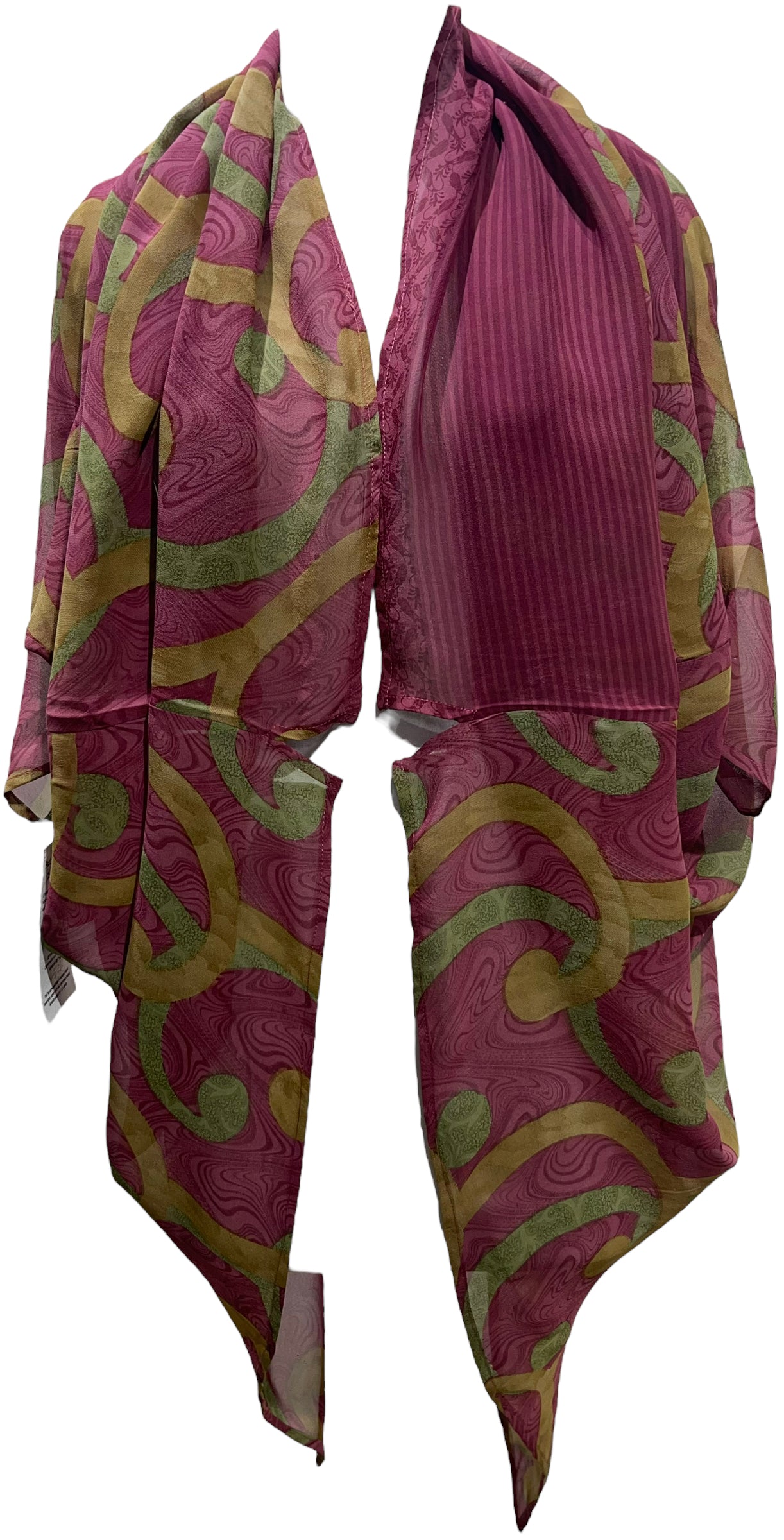 PRG5713 Women's Sheer Avatar Pure Silk Cardigan - Lightweight & Elegant for Casual Wear, Office, and Evening Outfits