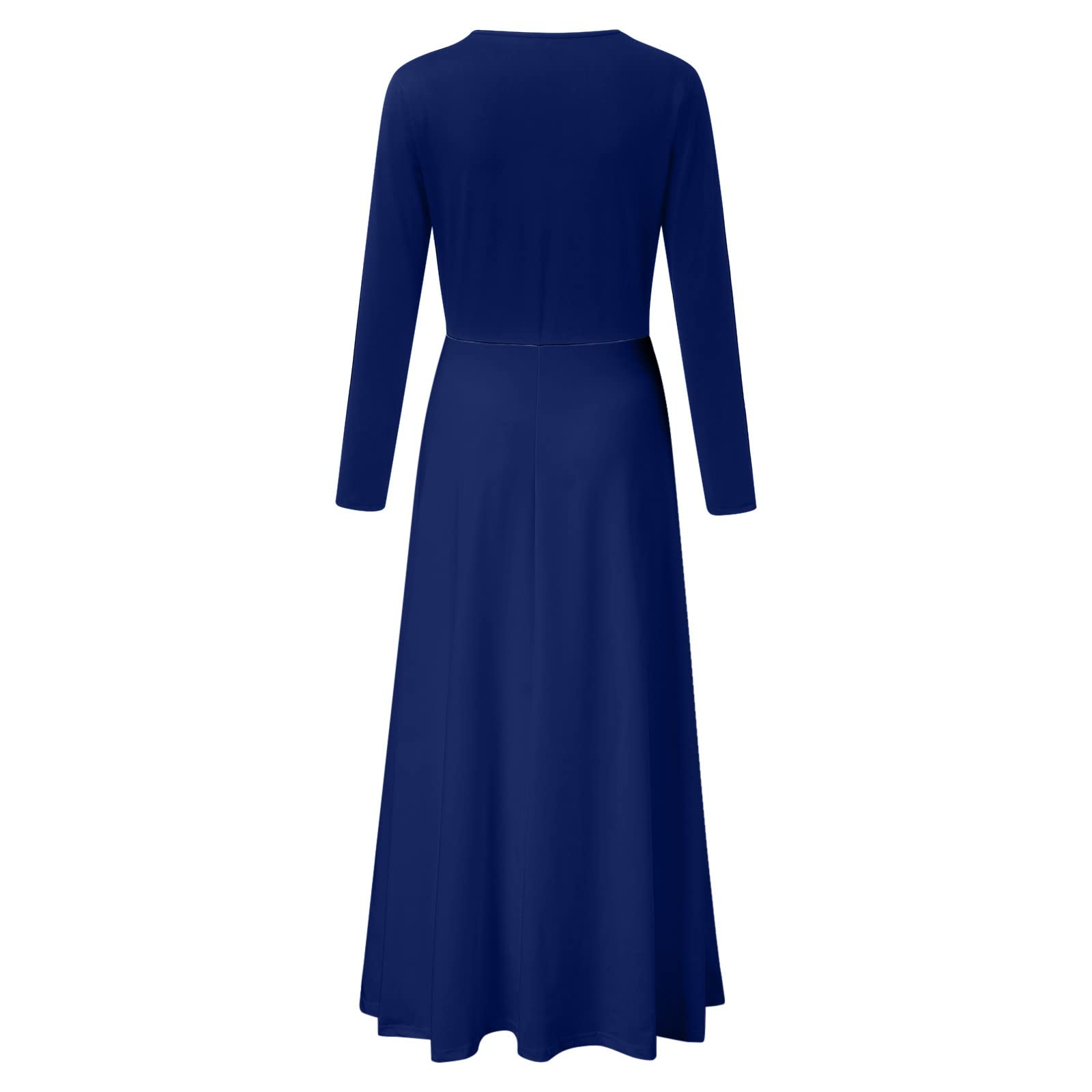 Women's Long Sleeve Empire Waist Maxi Dress - Flowy Casual Tunic Dress for All Seasons | Perfect for Fall, Winter, Summer Outfits, Beach Cover-ups & Special Occasions