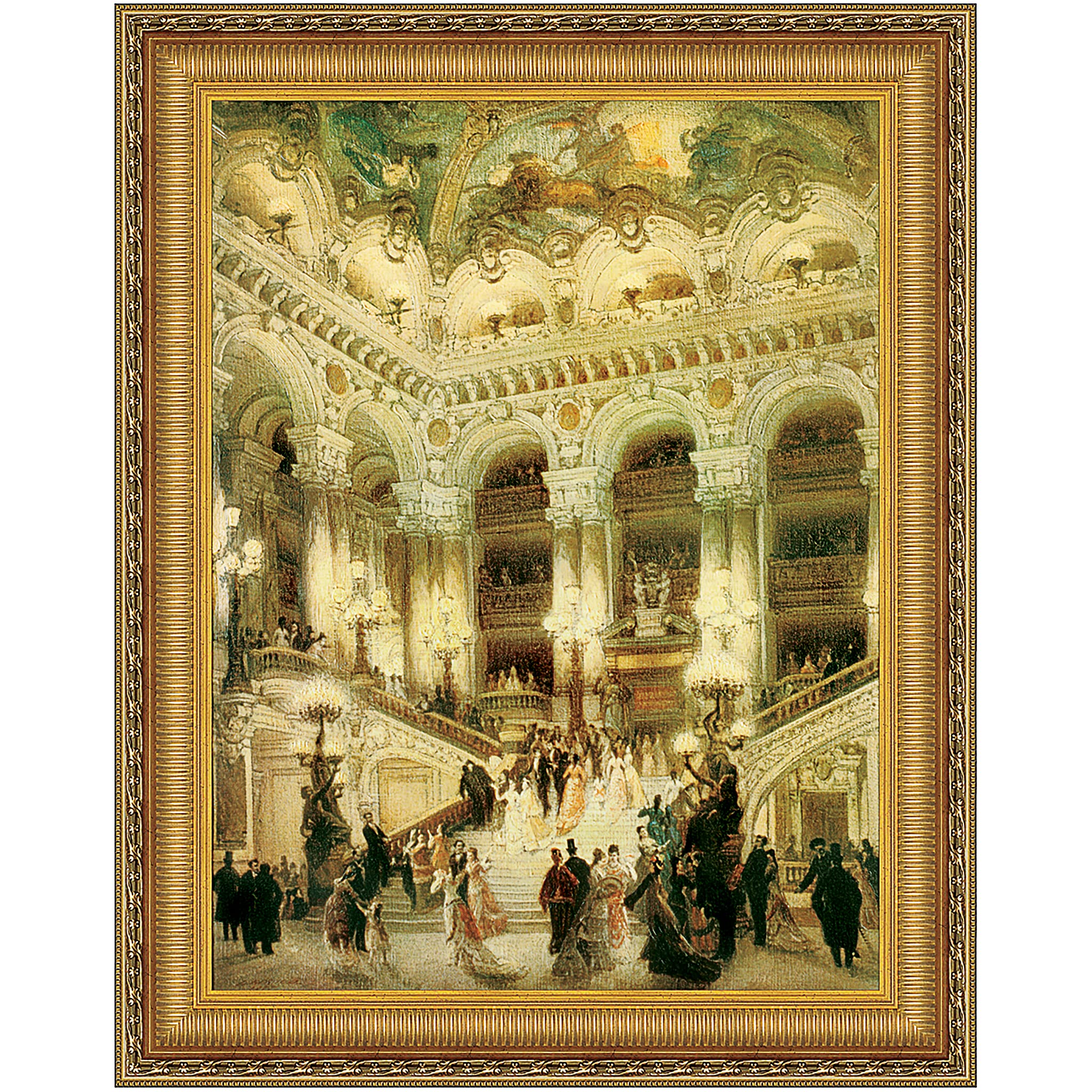Design Toscano Le Couloir de l'Opera Canvas Replica Painting - Small Wall Art for Home & Office Decor | Opera House Inspired Fine Art Print