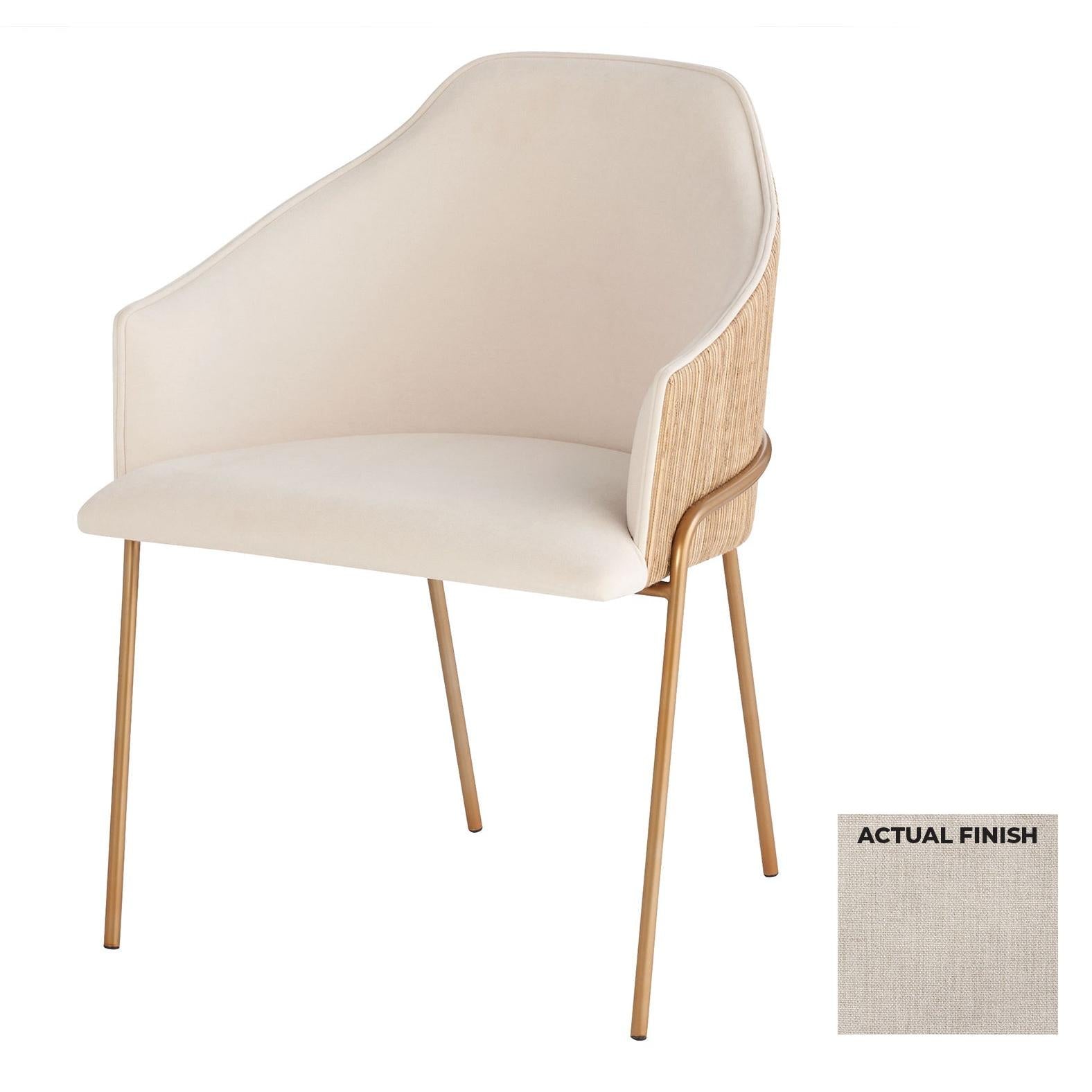 Cyan Design 11796 Menfis Dining Chair - Taupe Tight Weave Upholstered Side Chair for Kitchen, Dining Room & Office | D 12310