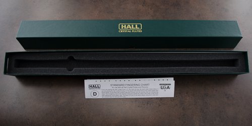 Hall Crystal Flute 12293 - Professional D Key Inline Glass Flute for Celtic Music - Perfect for Performances, Studio Recording & Traditional Irish Sessions
