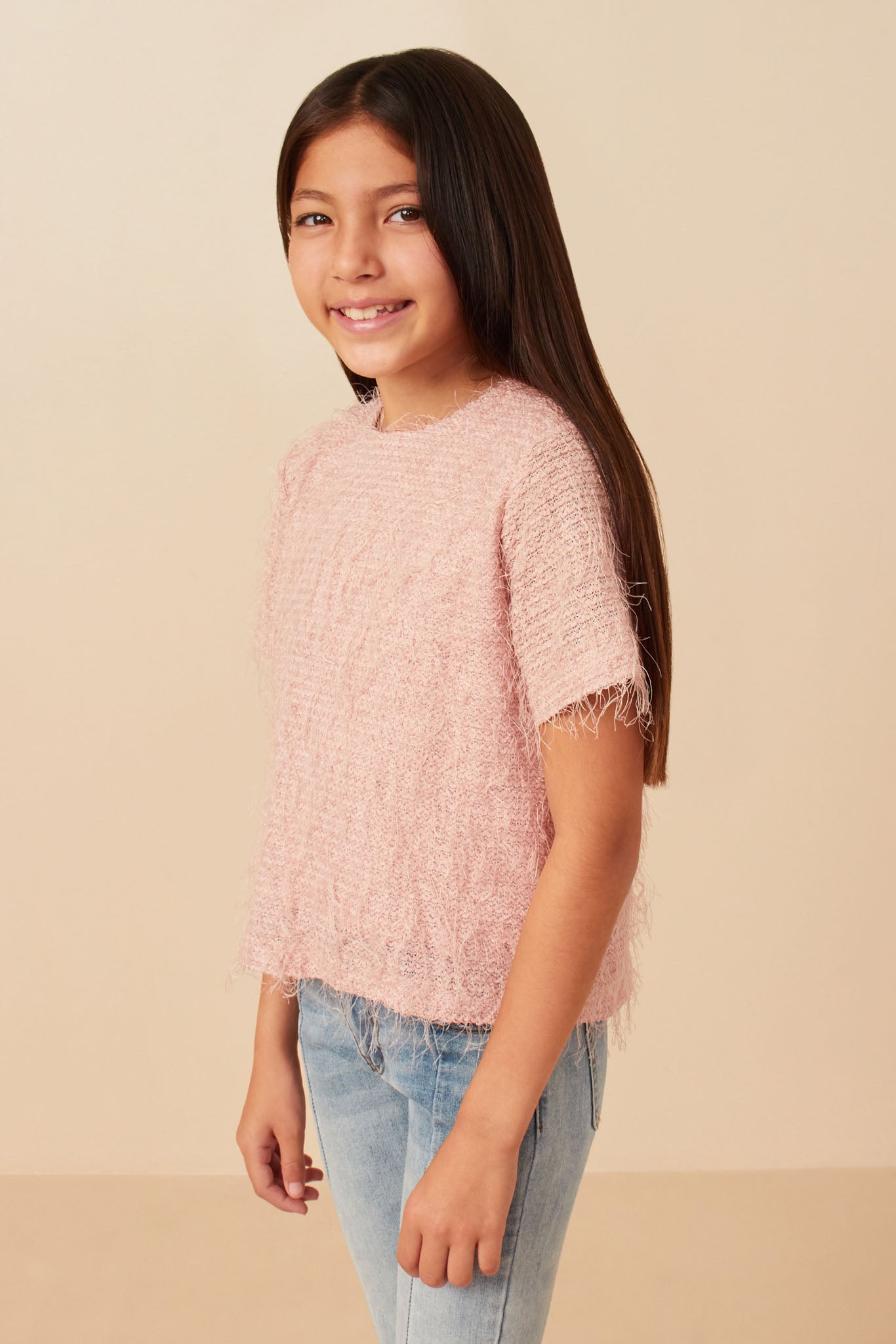 Textured Stringy Short Sleeve T-Shirt for Women - Casual Summer Fashion Top - Perfect for Beach, Vacation & Everyday Wear