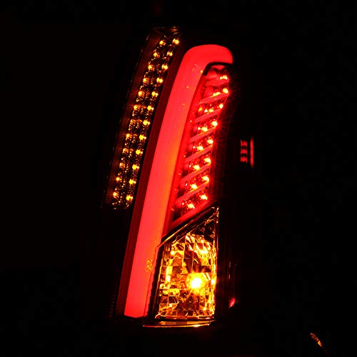 Spec-D Tuning Black LED Tail Lights for 2003-2007 Cadillac CTS - Left & Right Pair Assembly - Enhanced Visibility & Style for Night Driving & Custom Car Upgrades