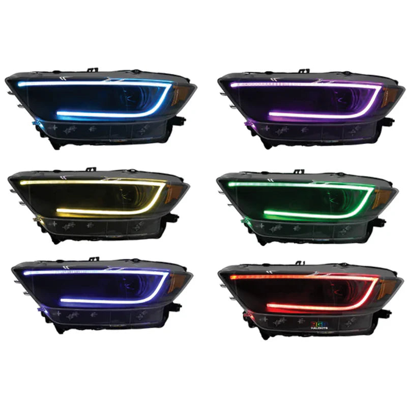 Ford Mustang LED Headlights - Multicolor RGB Halo Lights for 2015-2017 Models | XB Morimoto | Upgrade Your Night Driving & Car Show Appearance