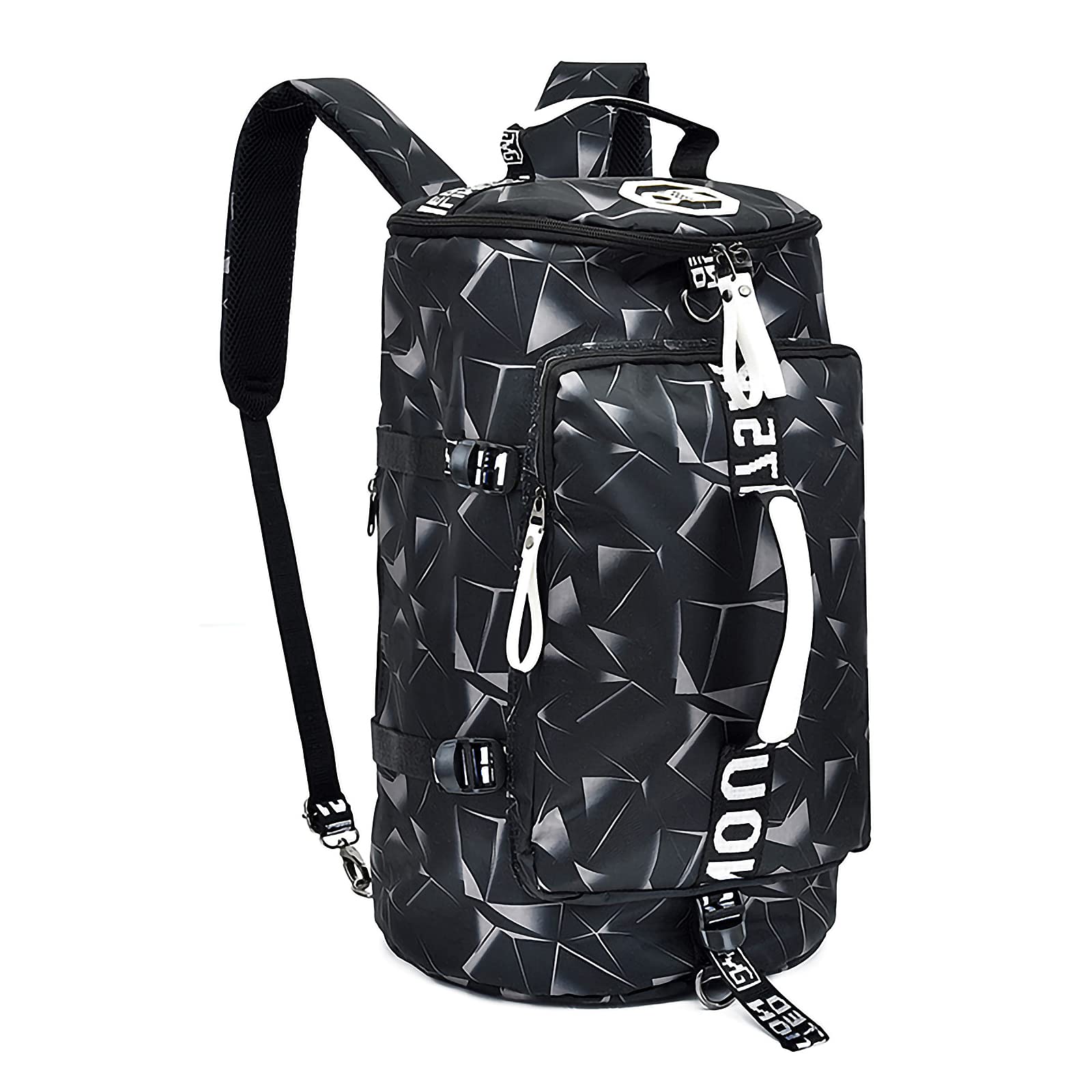 BoXingYuan 40L Gym Duffle Bag for Men - Waterproof Sports Travel Backpack with Shoe Compartment & Wet/Dry Pocket - Perfect for Gym, Weekend Trips & Workout Gear Storage
