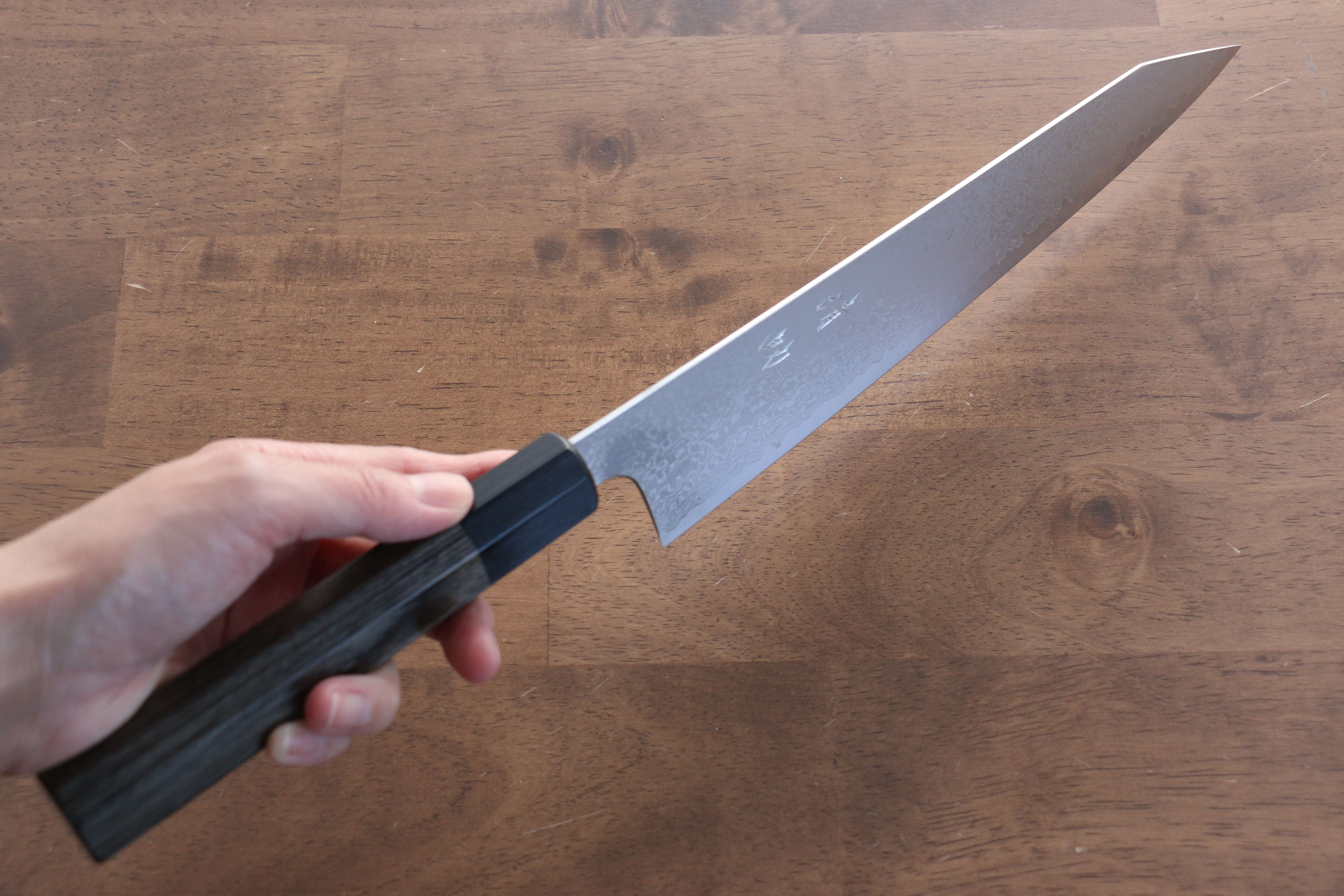 Premium Seisuke VG10 33-Layer Damascus Kiritsuke Gyuto Knife 240mm - Gray Pakka Wood Handle - Japanese Chef Knife for Slicing, Dicing & Precision Cooking