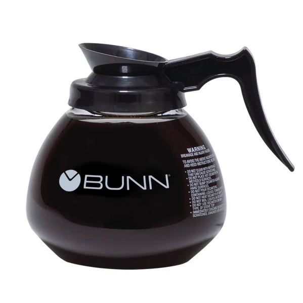Bunn 1.9L Glass Decanter with Black Handle - Premium Coffee Carafe for Home, Office & Restaurants - Durable & Elegant Coffee Server for Hot Beverages