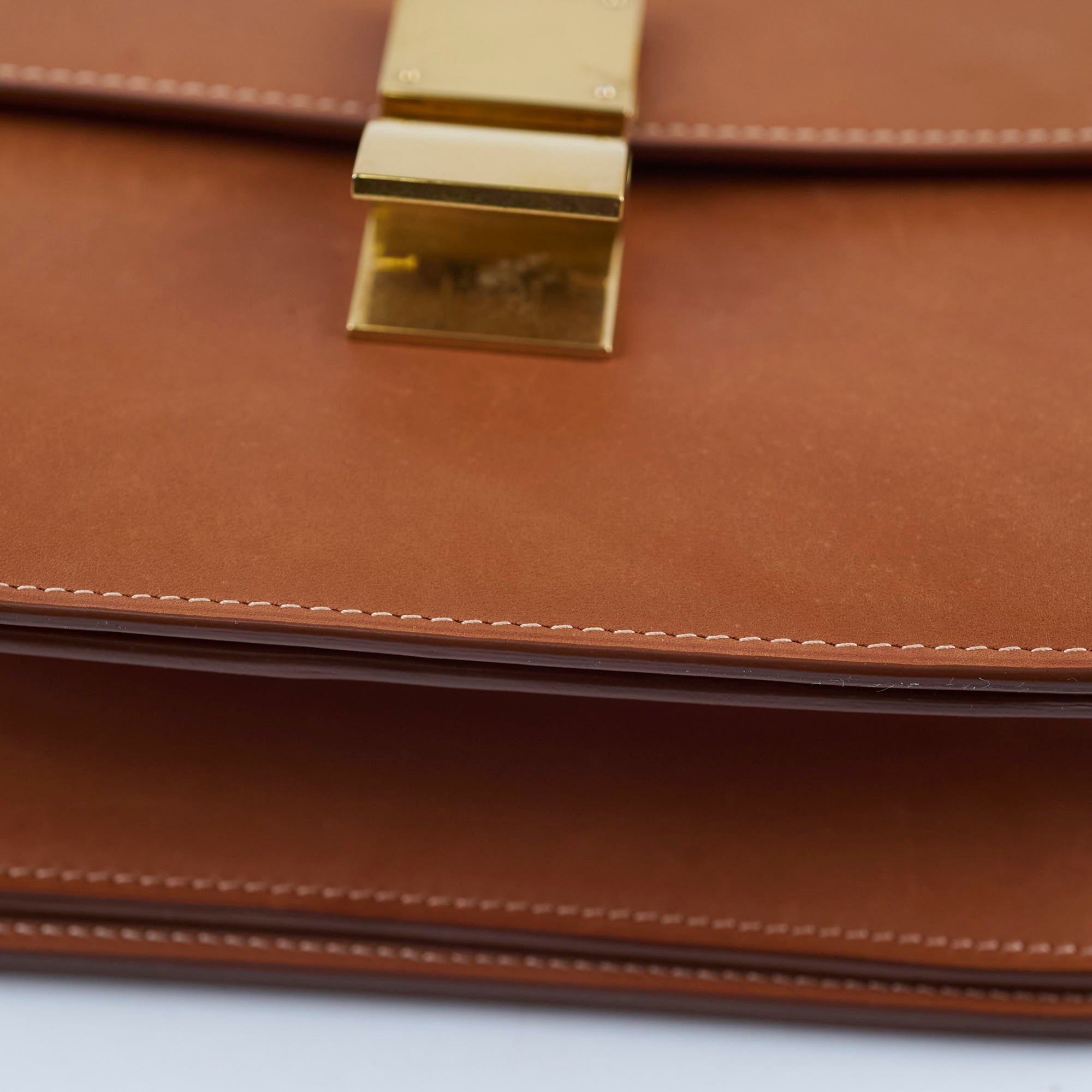 Celine Medium Box Bag in Tan - Classic Leather Crossbody Handbag for Women | Perfect for Work, Travel & Everyday Use