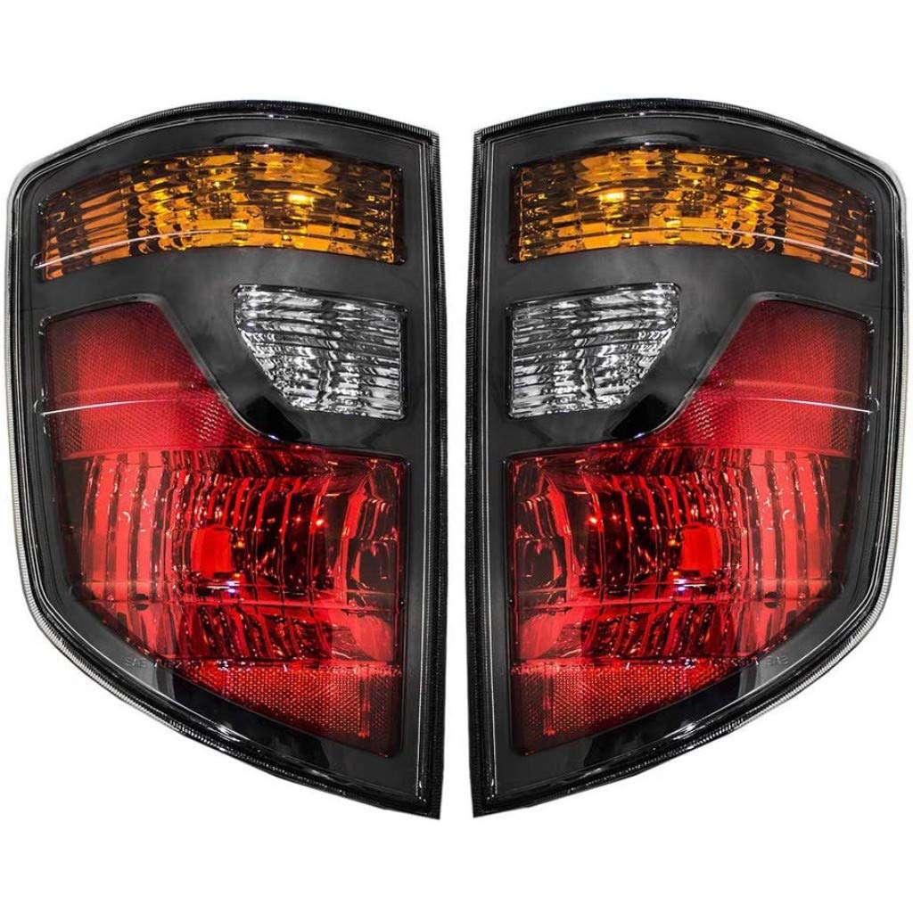 2006-2008 Honda Ridgeline Pair Rear Tail Lights Assembly - Driver & Passenger Side (HO2818131 HO2819131 | 33551-SJC-A01 33501-SJC-A01) - Perfect for Replacement, Restoration & Nighttime Safety Enhancement