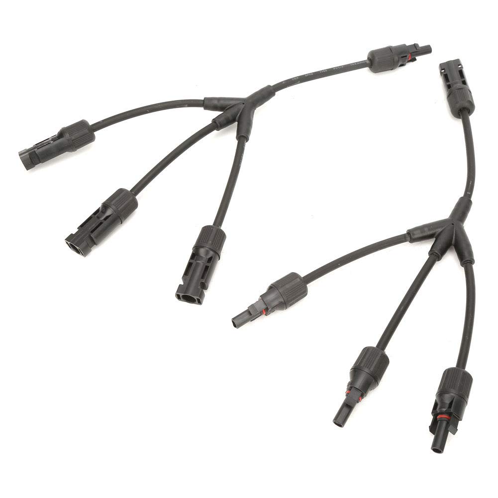Waterproof Y-Type Solar Panel Extension Cable - 1 Pair PV Wire Adapter for Solar Power Systems | Ideal for RV, Off-Grid & Home Solar Panel Connections