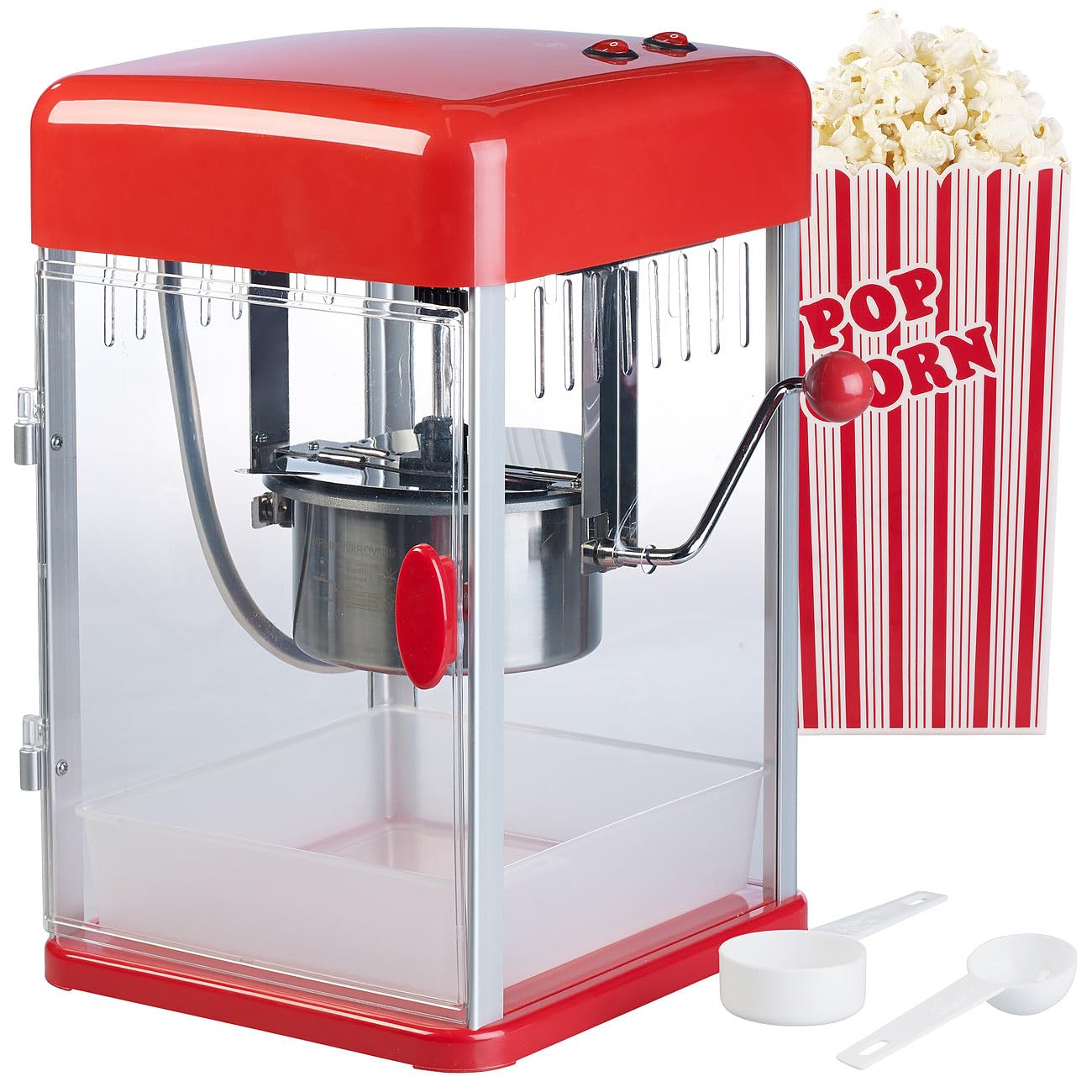 Rosenstein & Söhne Popcorn Maker Machine - 8oz Capacity, Hot Air Popper for Healthy Snacks, Perfect for Movie Nights, Home Theater, and Family Gatherings