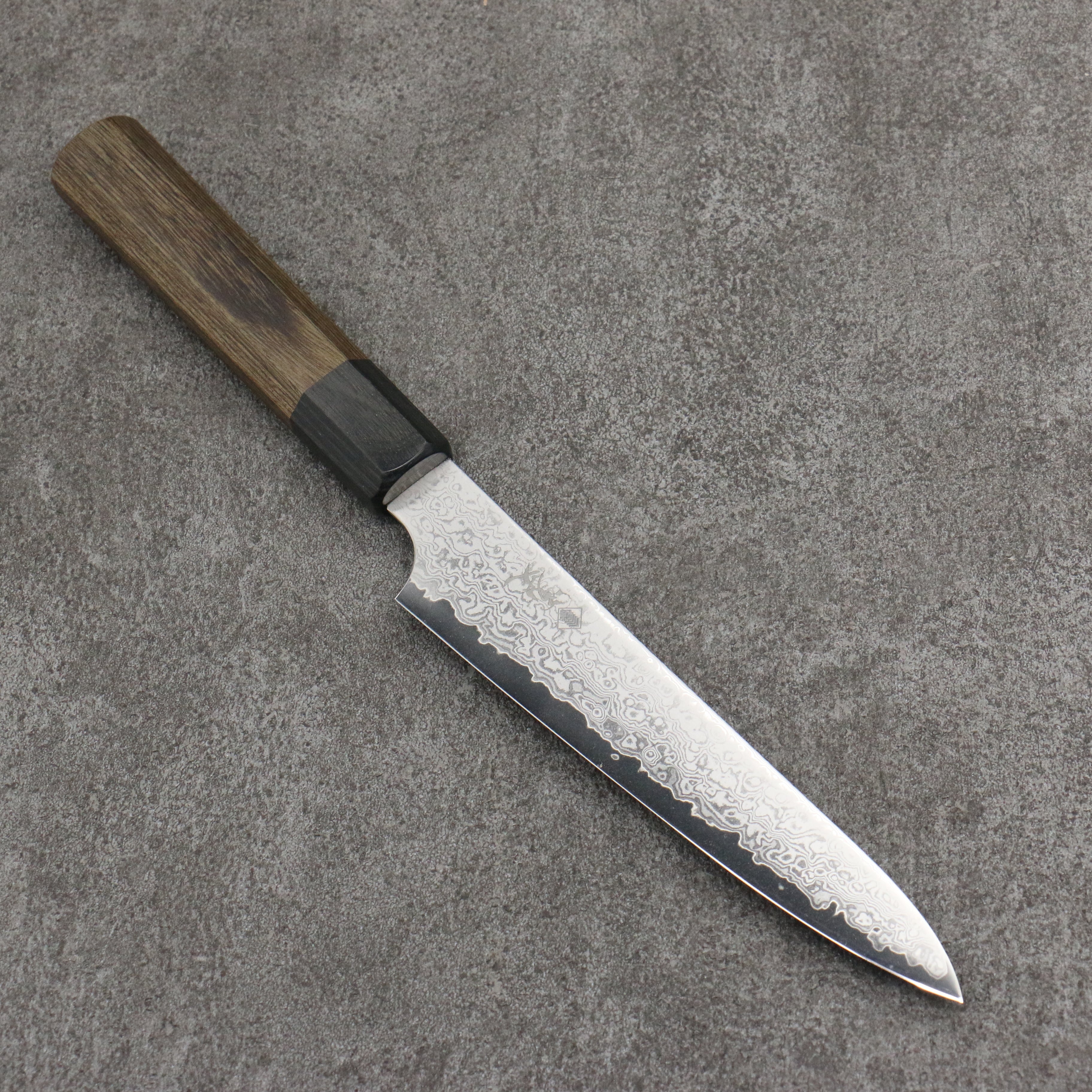 VG10 Damascus Petty Utility Knife 150mm - Gray Pakkawood Handle - Japanese Kitchen Knife for Slicing, Chopping & Precision Cutting - Perfect for Home Chefs & Professional Kitchens