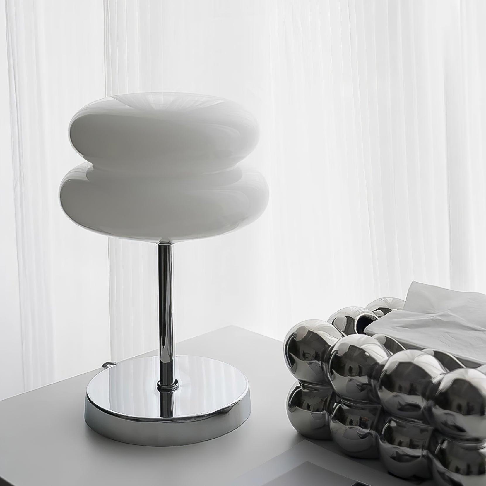 Saturn Glide Modern Glass Table Lamp - Elegant Bedside & Living Room Lighting for Home & Office Decor