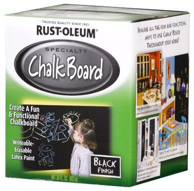 Rust-Oleum Chalk Board Paint - Pack of 3 for DIY Projects, Kids Rooms & Kitchen Menu Boards - Blackboard Finish for Walls & Furniture