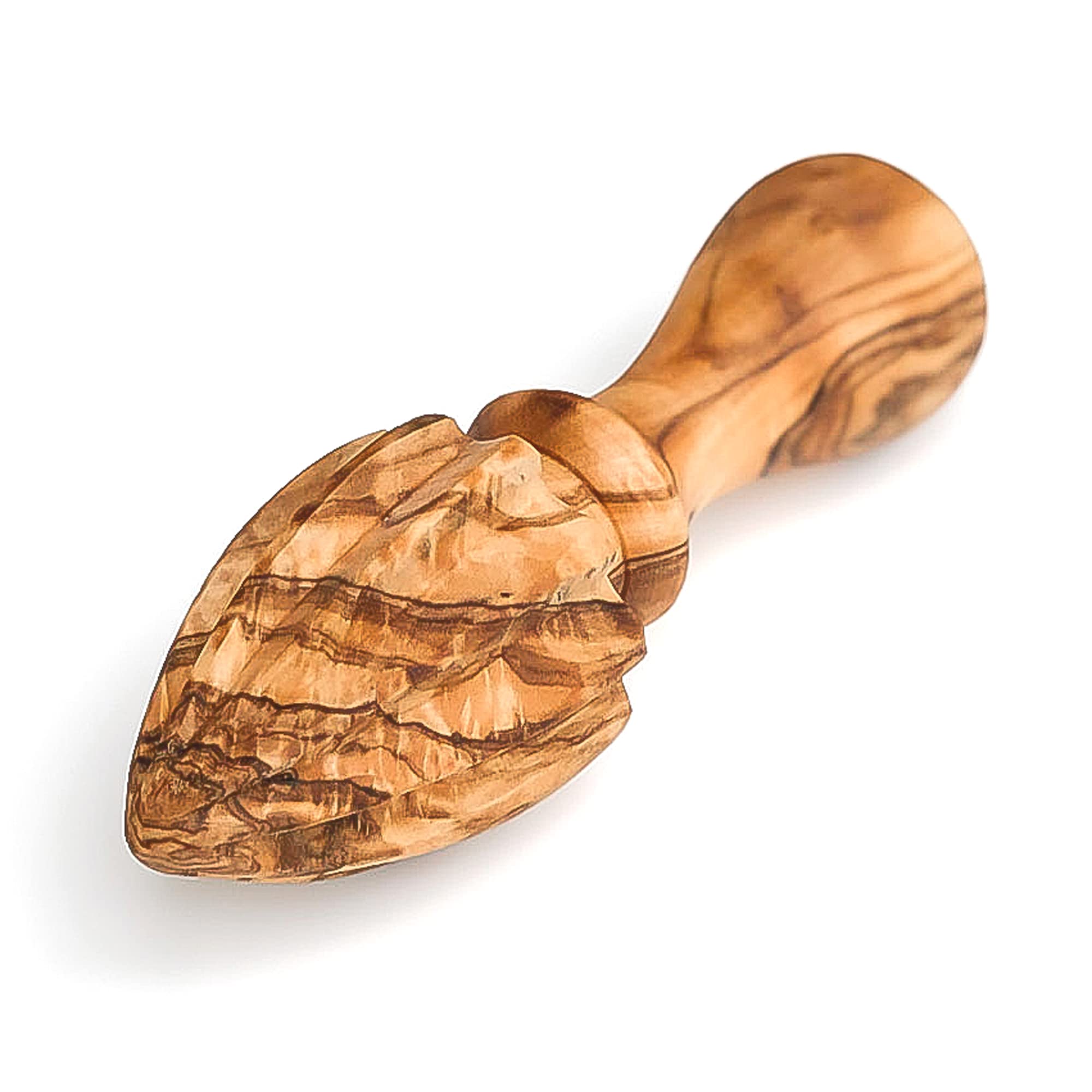 Premium Olive Wood Lemon Press - Handcrafted Citrus Juicer & Squeezer for Fresh Lemon Juice | Natural Wooden Lemon Juicer | 15cm Traditional Kitchen Tool for Cocktails, Cooking & Healthy Drinks