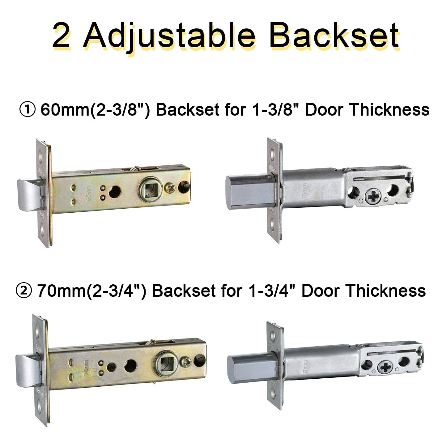 NB_Hardware Single Cylinder Satin Nickel Front Door Handleset - Reversible Right/Left Hand Exterior Door Knob with G-Grip & Keyed Lockset (2006SN) | Perfect for Home Entry Doors, Bedrooms & Office Security