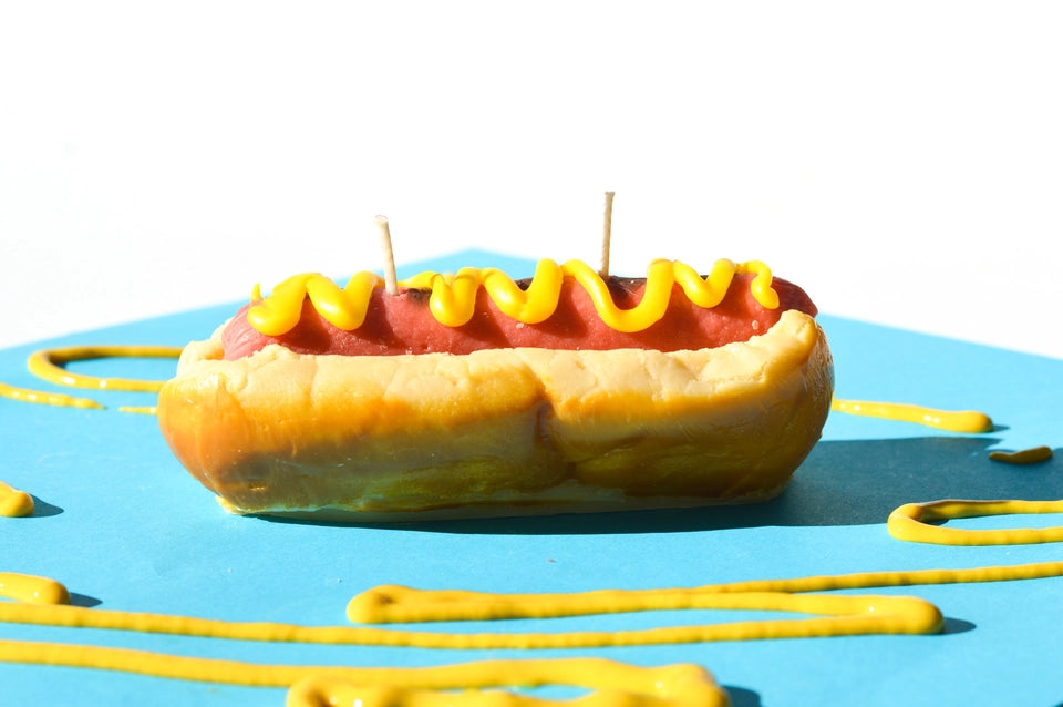 Hot Dog Scented Candle - Realistic Food Aroma Soy Wax Candle for Home, Kitchen & BBQ Party Decor | Long Lasting Fragrance for Relaxation & Gifts