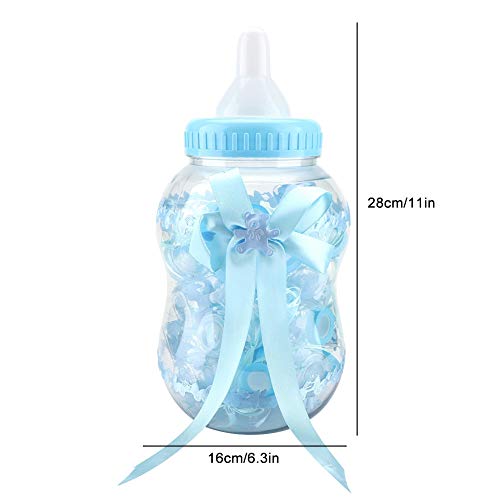 30pcs Mini Candy Bottle Boxes - Baby Shower, Birthday Party & Wedding Decorations - Feeding Bottle Shaped Candy Containers for Kids (Blue) | Perfect for Party Favors, Candy Buffets & Gift Giving