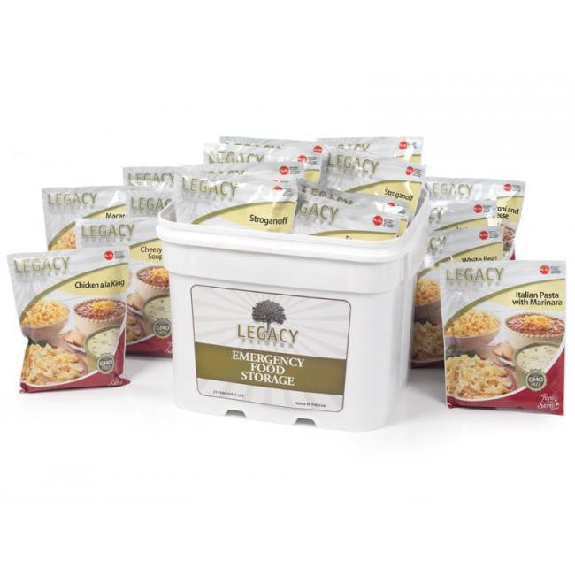 120 Serving Entree Bucket - 29 lbs Emergency Food Supply | Long-Term Storage & Survival Meals for Camping, Hiking & Disaster Preparedness