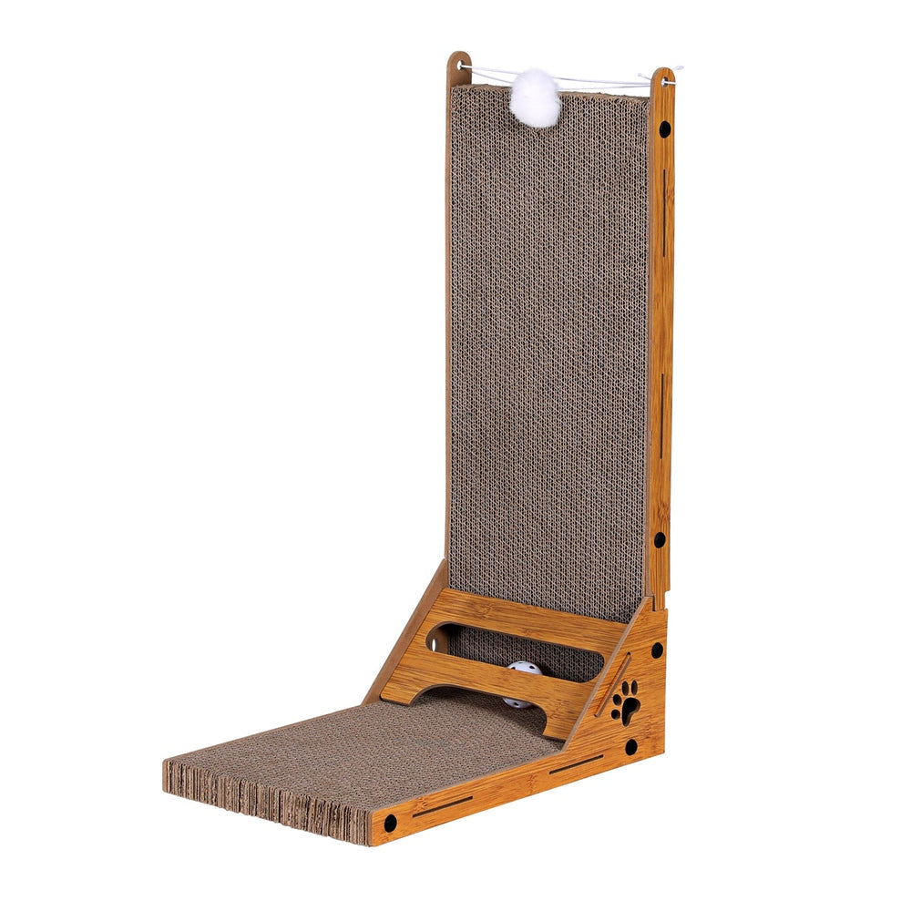 Durable Cat Scratching Board with Catnip - Premium Cardboard Scratcher for Indoor Kittens, Cats Climbing Toy - Perfect for Playtime, Training & Furniture Protection