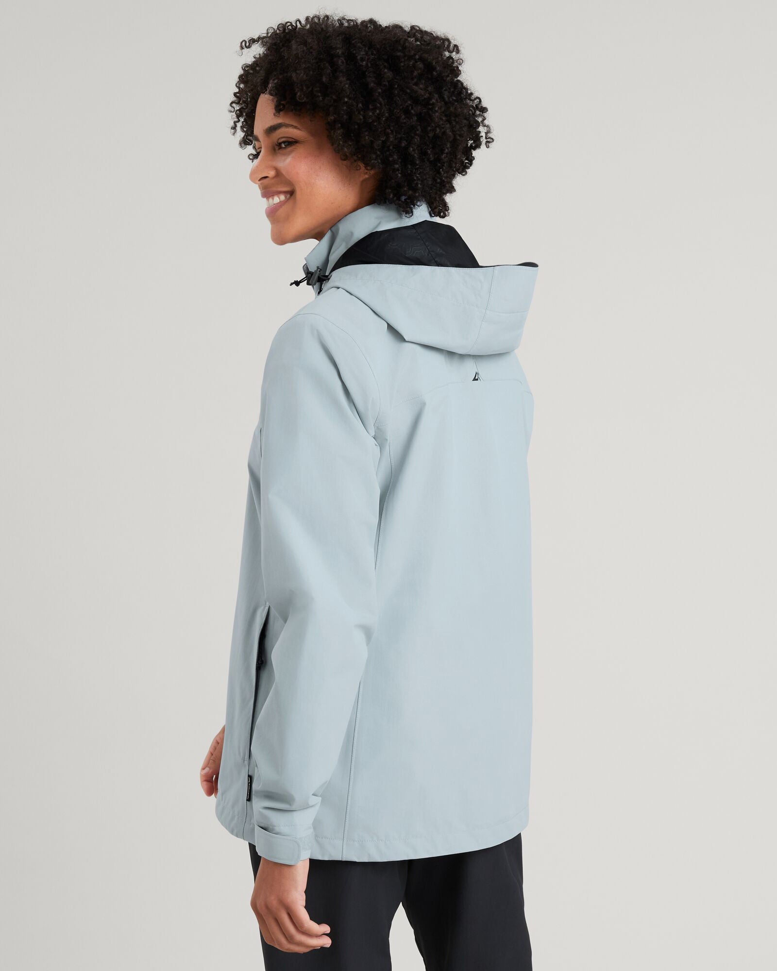 Waterproof Andulo 2-Layer Women's Rain Jacket with Ripple Design - Lightweight Windbreaker for Hiking, Commuting & Outdoor Activities