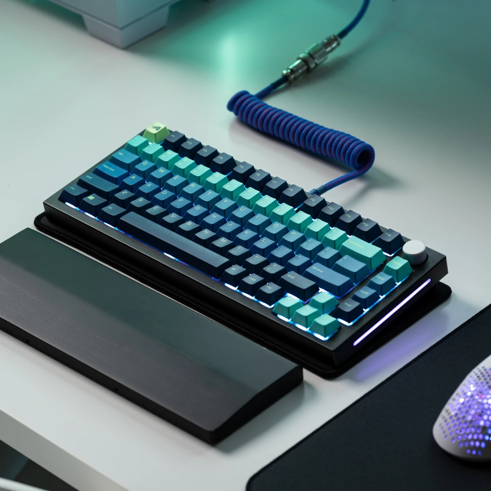 GPBT Northern Lights Keycaps - Custom Mechanical Keyboard Keycaps for Gaming & Typing (Aurora Borealis Design) | Perfect for PC, Mac, RGB Setup & Streamer Battlestations