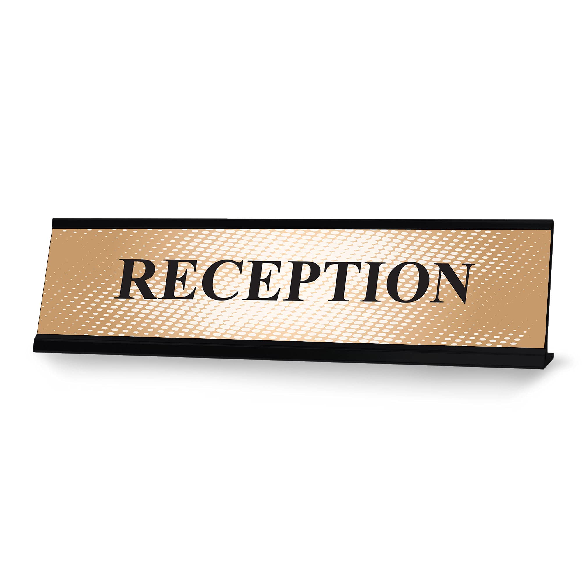 Custom Reception Desk Sign - Elegant Designer Series Nameplate (2 x 8 Inches) for Office, Front Desk, and Professional Workspaces