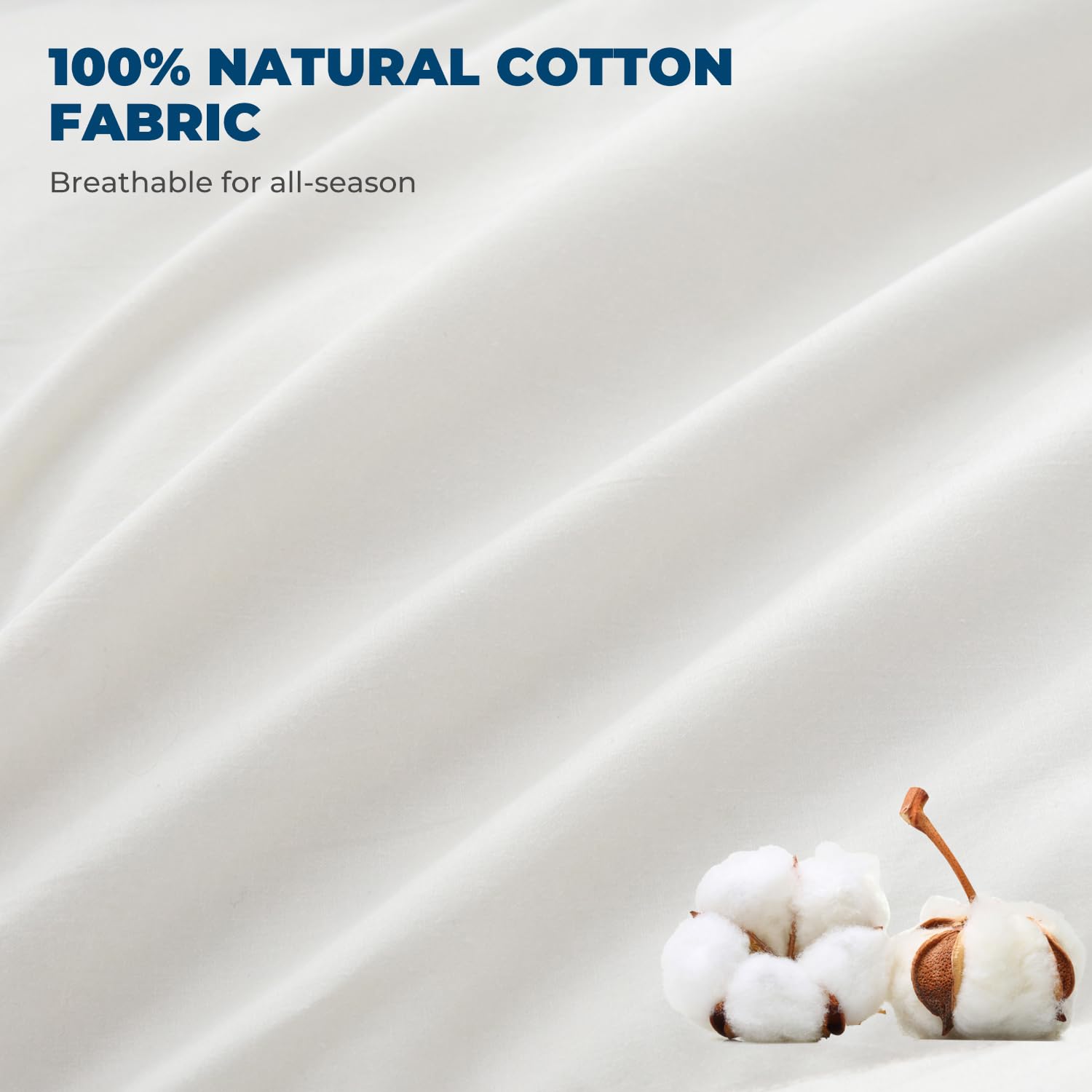 Premium Goose Down Feather Mattress Topper - Plush Soft & Fluffy Baffled Pillowtop with Secure Straps - All Season Comfort for Full Size Bed (54
