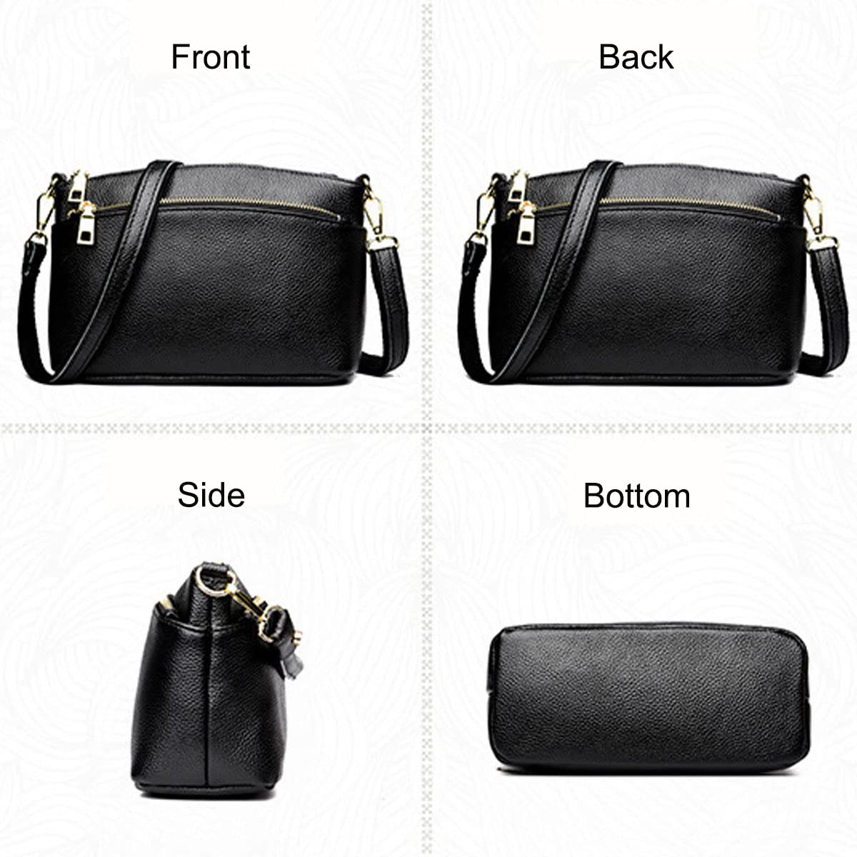 Genuine Leather Shoulder Bag for Women - Stylish Crossbody & Tote Purse for Work & Travel