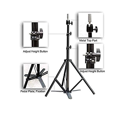 OMEY Adjustable Tripod Stand Holder for Hairdresser Mannequin - Salon Styling Head Holder with Height Adjustment - Perfect for Salon Training, Wig Display & Hairstyling Practice