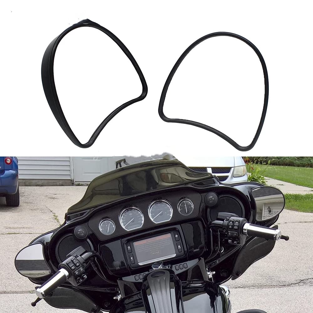Harley Touring FLH Ultra Limited FLHTK Street Glide FLHX Electra Glide FLHT FLHTCU Rearview Fairing Side Mirrors (1996-2013) - Black - Durable Fairing Mount Rear View Mirrors for Enhanced Safety & Style on Long Rides