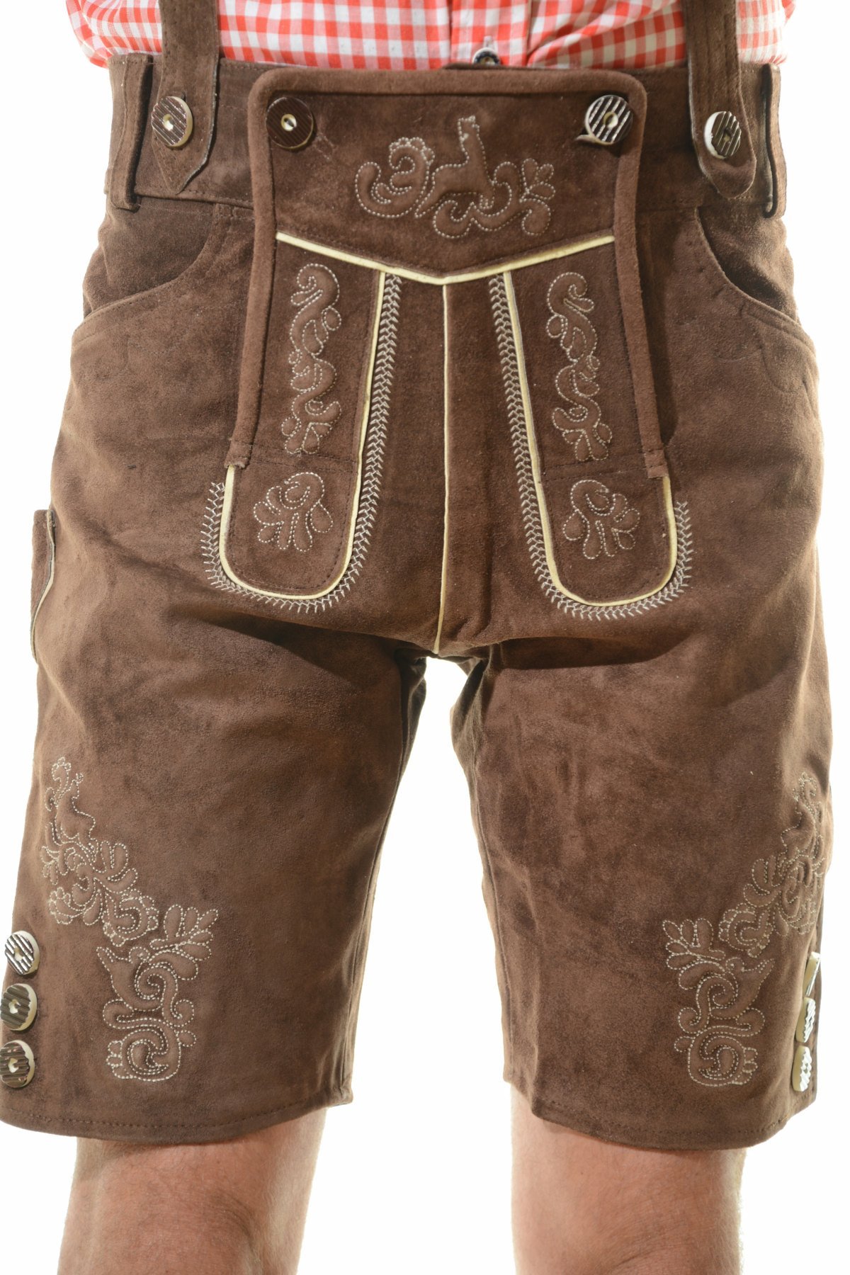 Authentic German Lederhosen - Traditional Bavarian Leather Pants for Oktoberfest & Folk Festivals | Munich Style Costume for Men & Women | Perfect for Cultural Events, Halloween & Cosplay