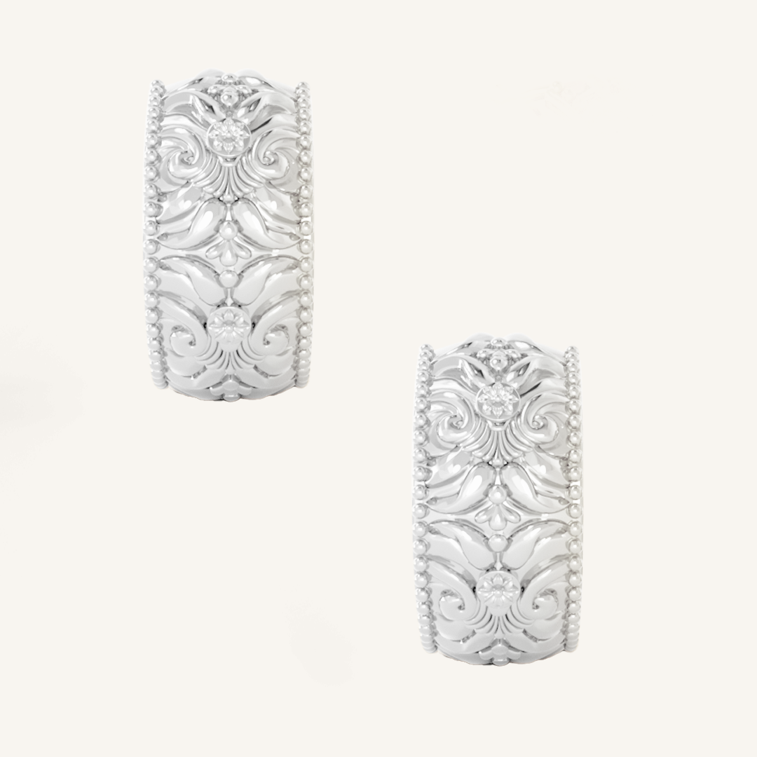 Palais Statement Hoops - Elegant Gold-Tone Earrings for Women | Perfect for Parties, Weddings & Special Occasions
