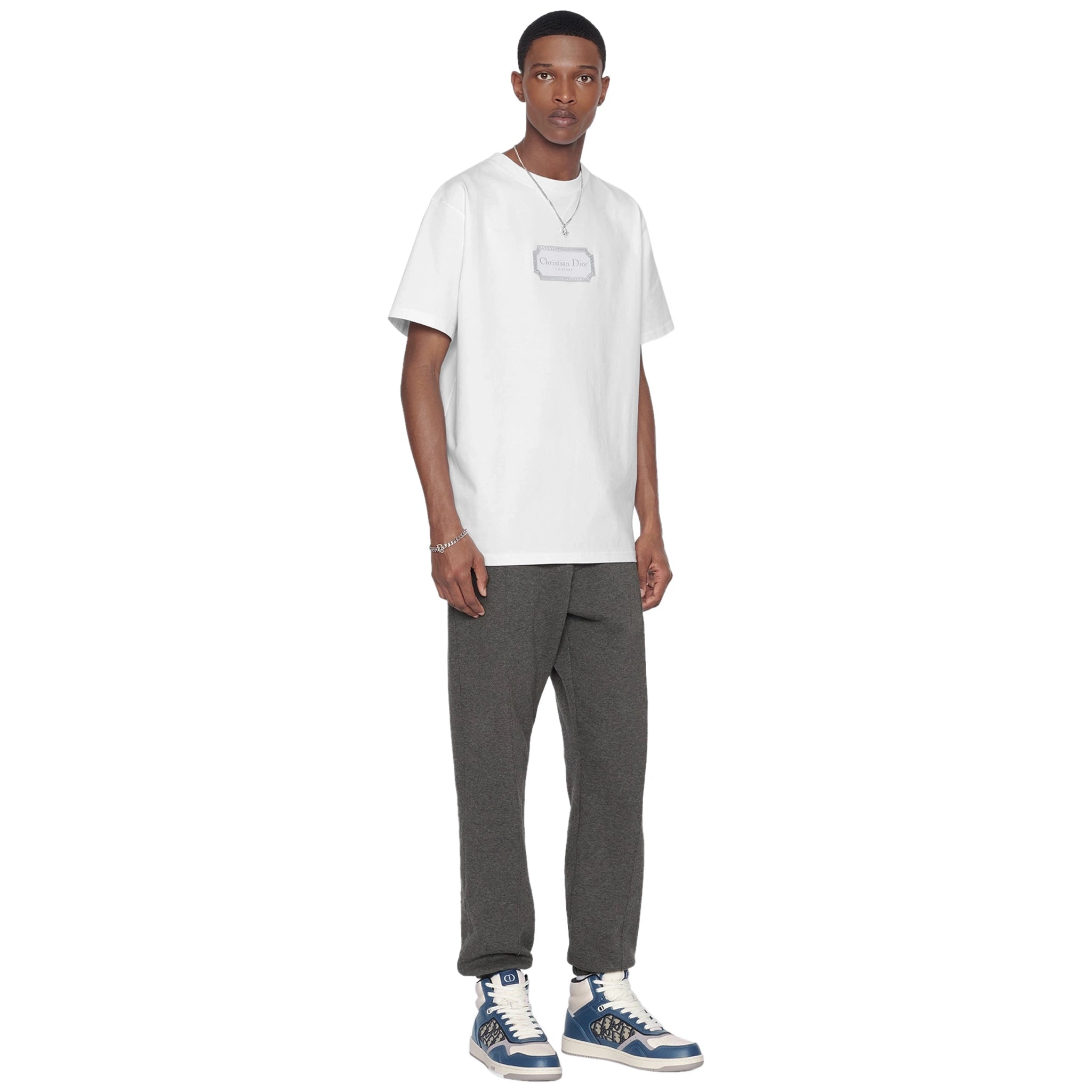 Dior Couture Relaxed Fit Cotton White T-Shirt for Men | Luxury Casual Wear for Everyday & Special Occasions