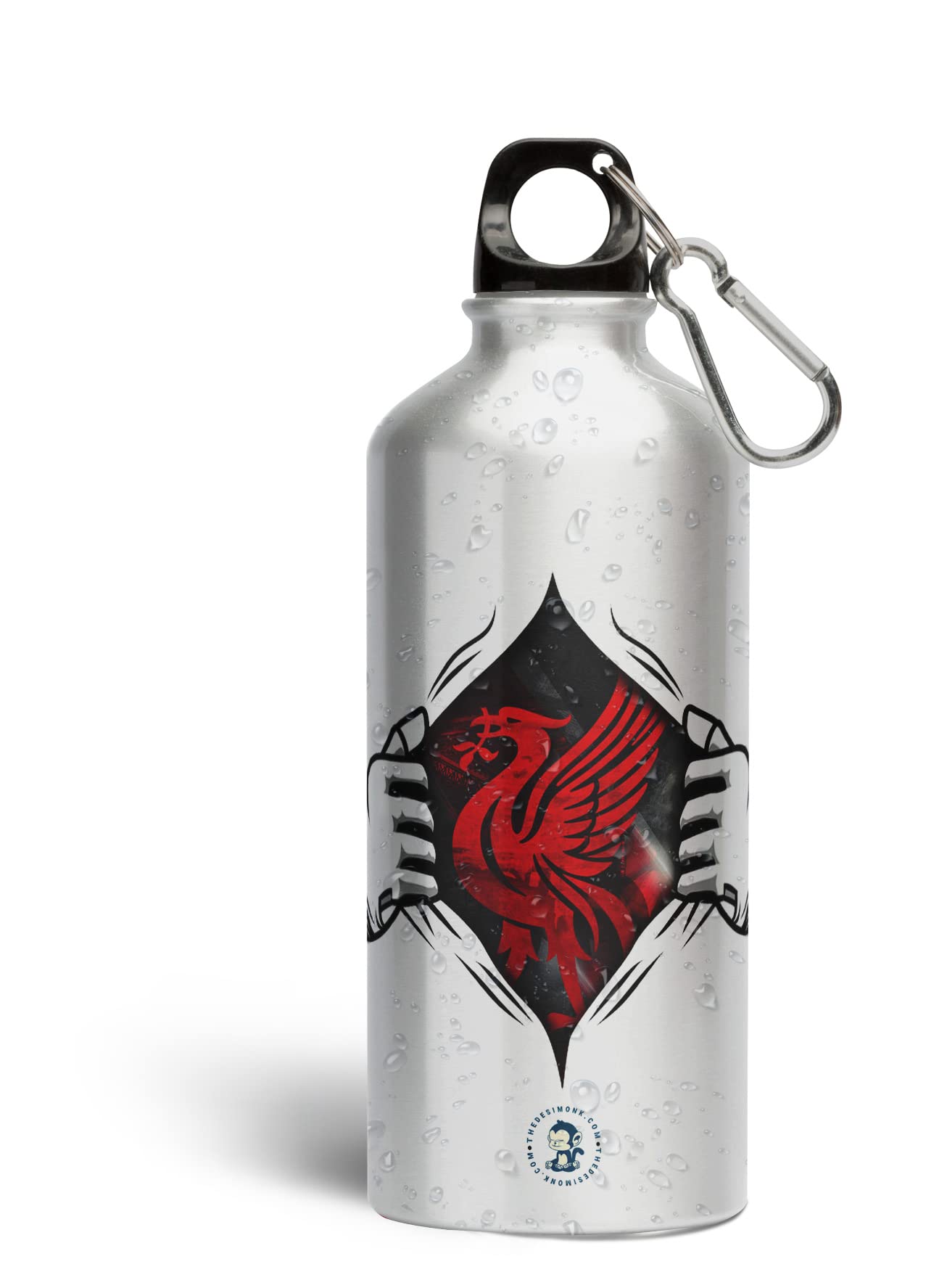 Liverpool FC Themed 600ml Aluminum Water Bottle with Vibrant Print - Insulated Soccer Sports Bottle for Gym, Travel & Outdoor Activities - BPA Free, Leak Proof, Multicolor Design