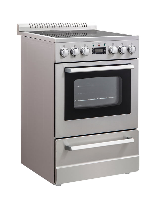 Avanti DER24P3S 24-Inch Deluxe Electric Range - Avanti Elite Series | Stainless Steel Finish | Perfect for Small Kitchens, Apartments & RVs