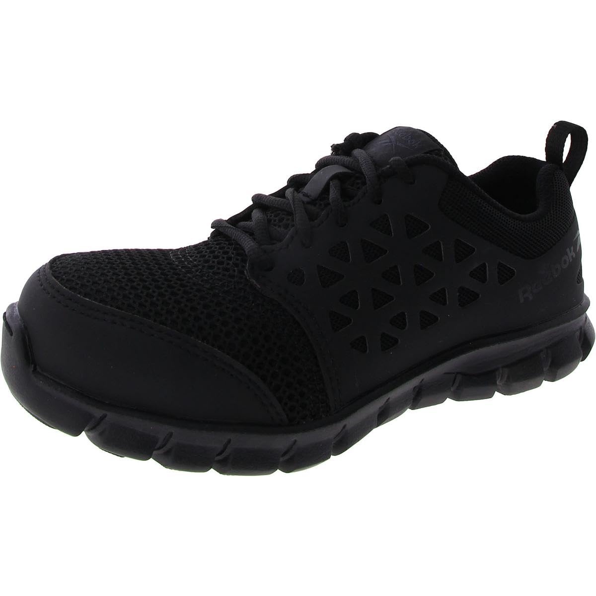 Reebok Women's RB051 Sublite Cushion Safety Toe Athletic Work Shoes - Olive Green | Lightweight & Comfortable for Nurses, Warehouse & Construction Workers