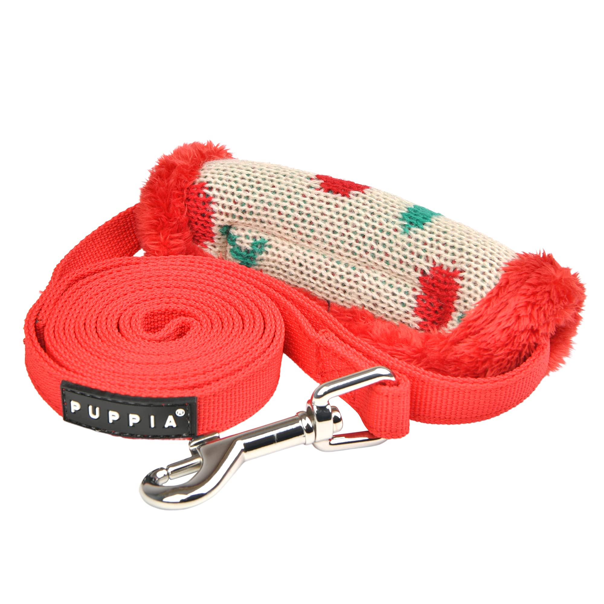 Puppia Cheryl Dog Leash - Red - Adjustable & Durable Pet Walking Lead for Small to Medium Dogs - Perfect for Daily Walks, Training & Outdoor Adventures