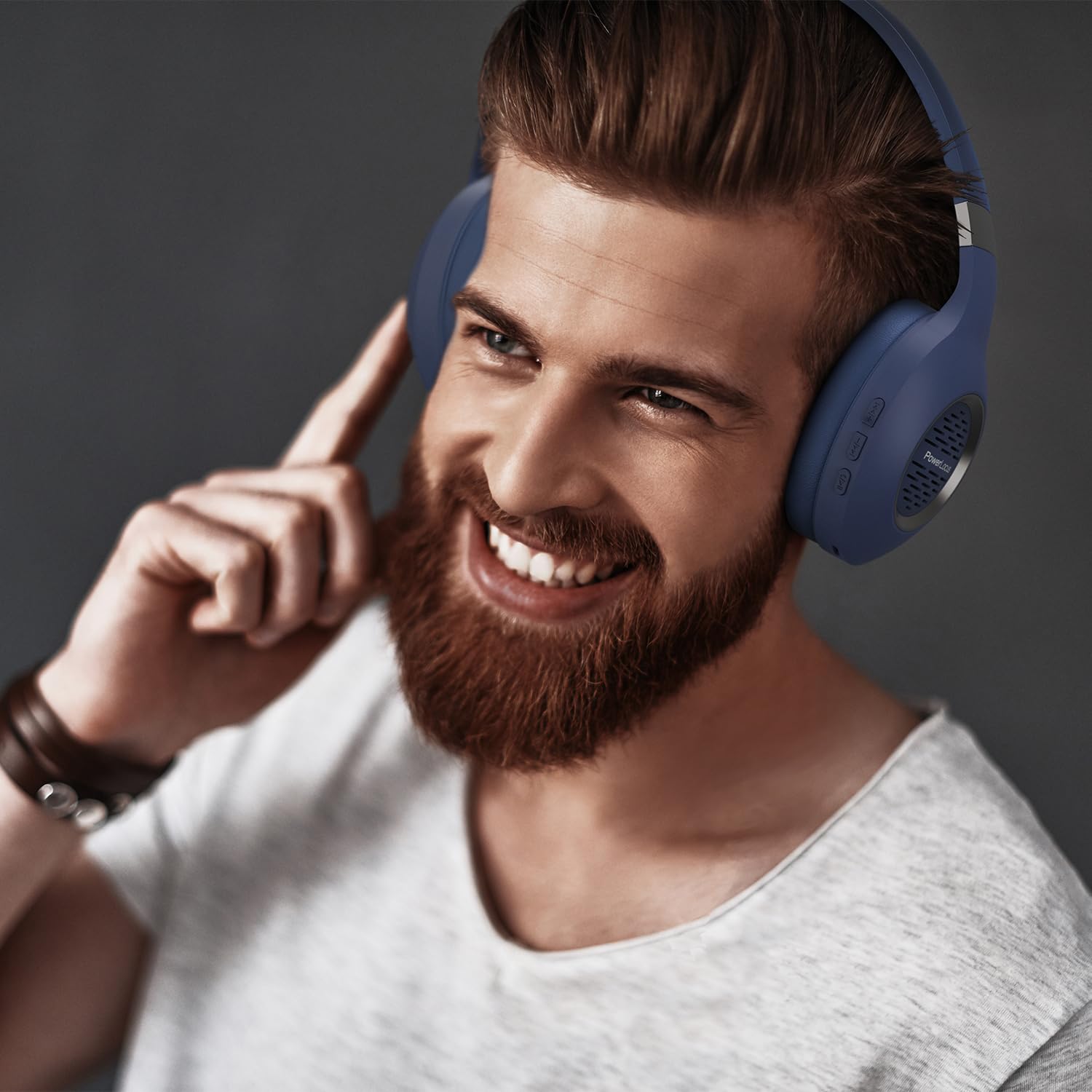 PowerLocus Wireless Over-Ear Bluetooth Headphones with Hi-Fi Stereo & Deep Bass, Foldable Design with Soft Earmuffs & Built-in Mic - Wireless/Wired Headset for iPhone, Android, PC, Gaming, Travel & Office Use